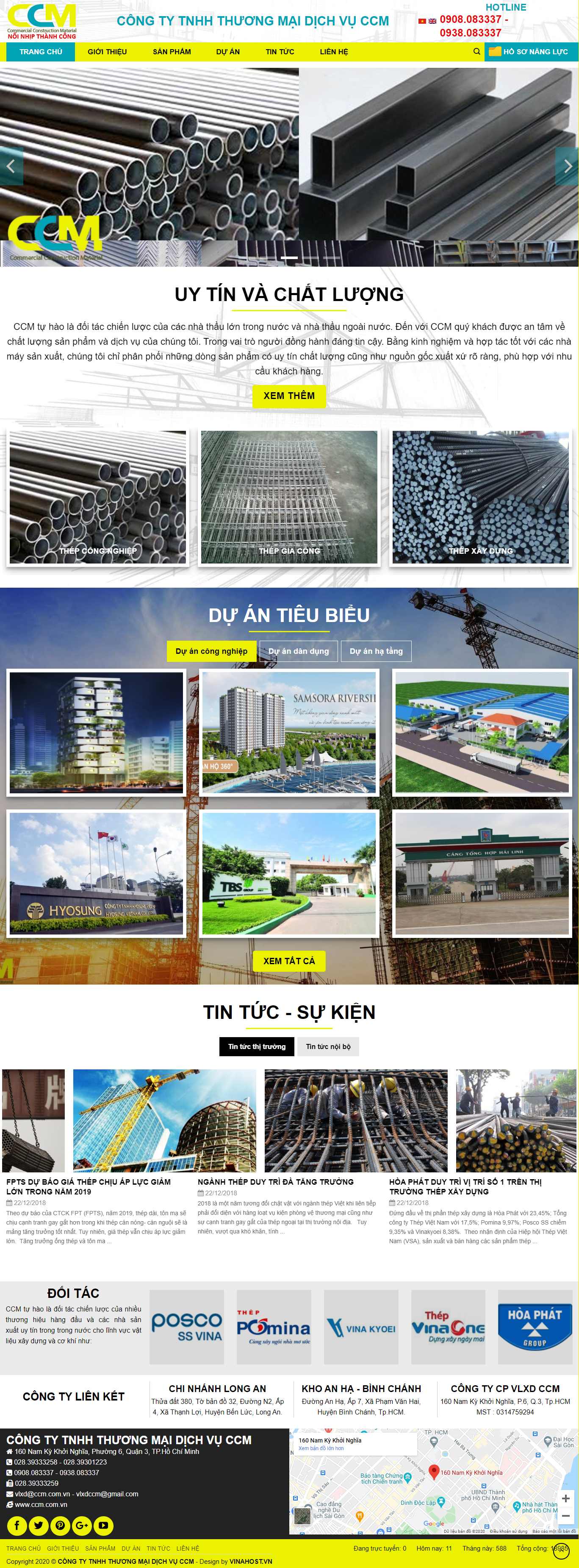 Thiết kế Website web giới thiệu dịch vụ - ccmcomvn