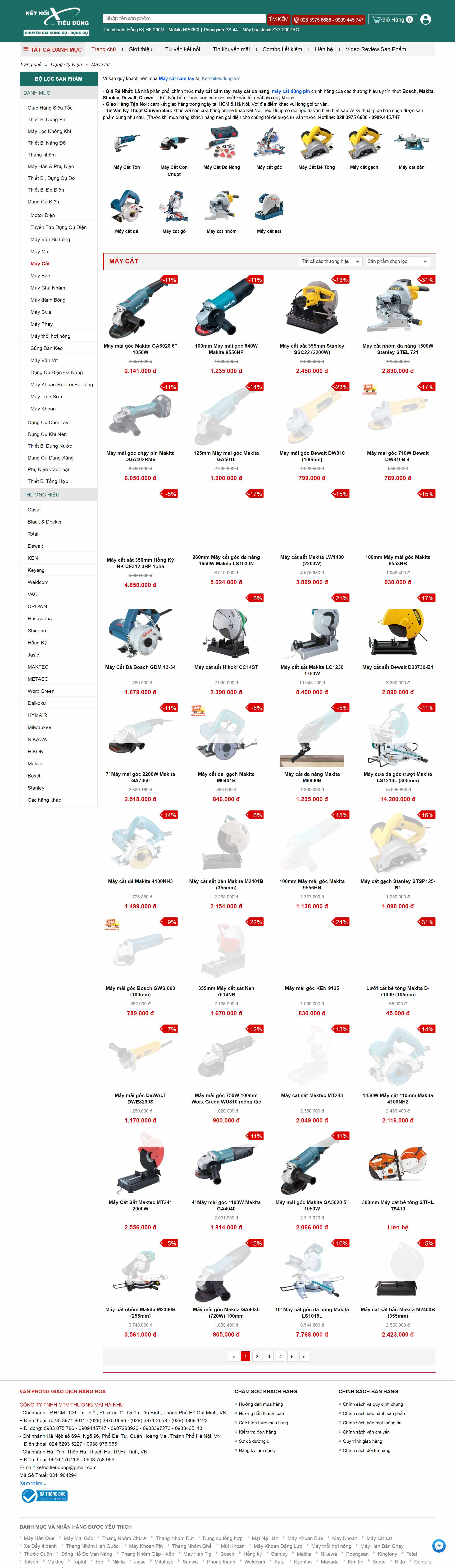 Thiết kế Website web máy cắt - wwwketnoitieudungvn