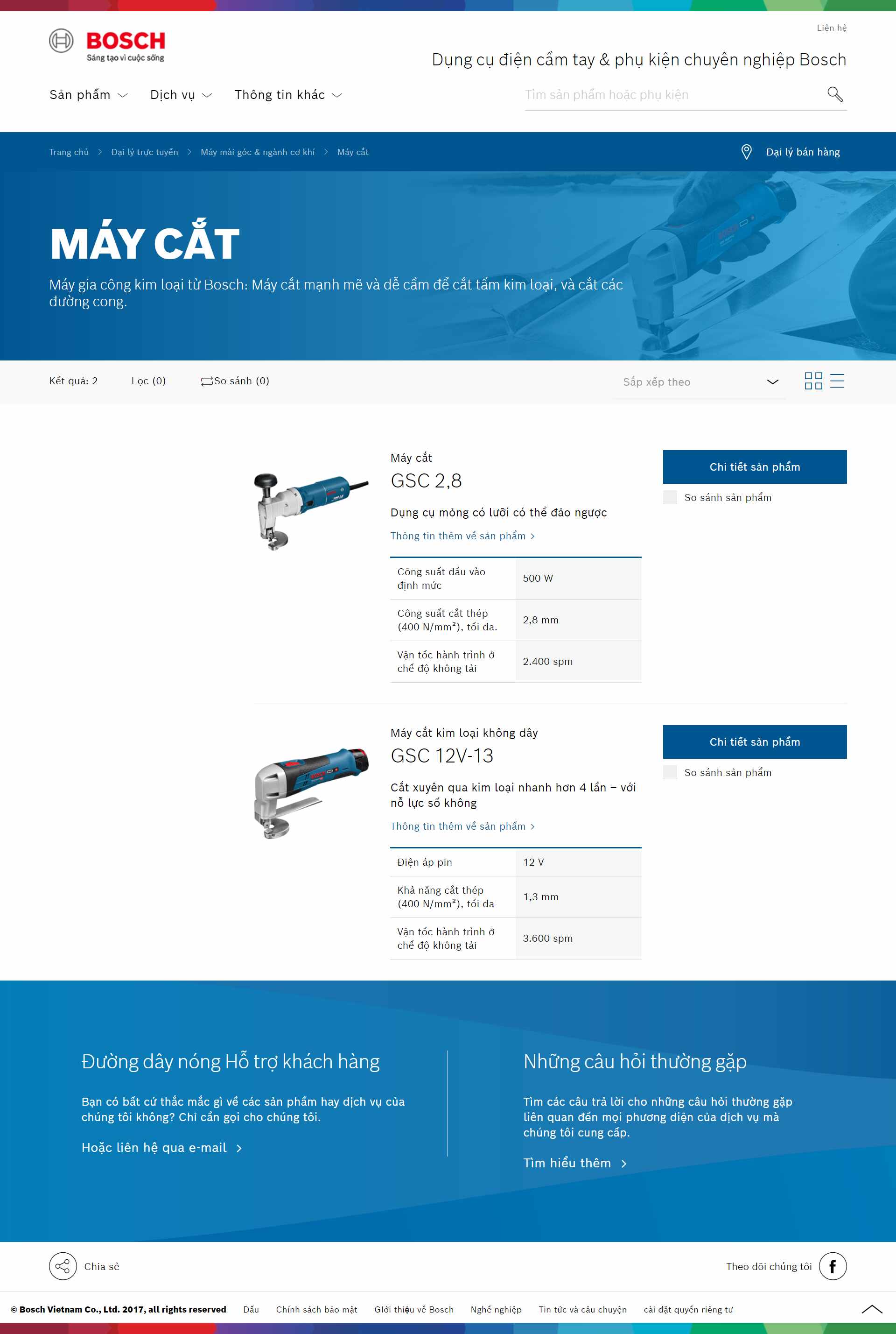 Thiết kế Website web máy cắt - vnbosch-ptcom