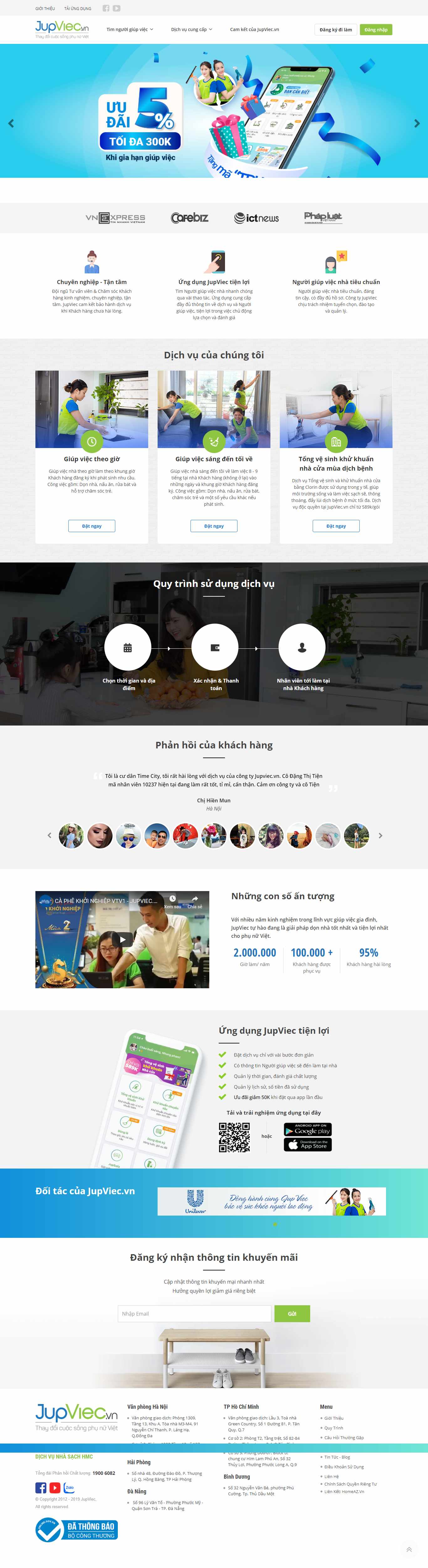 Thiết kế Website web giúp việc - wwwjupviecvn