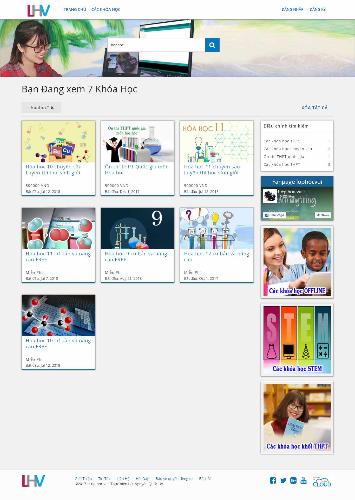 Thiết kế Website web hóa học - courseslophocvuicom