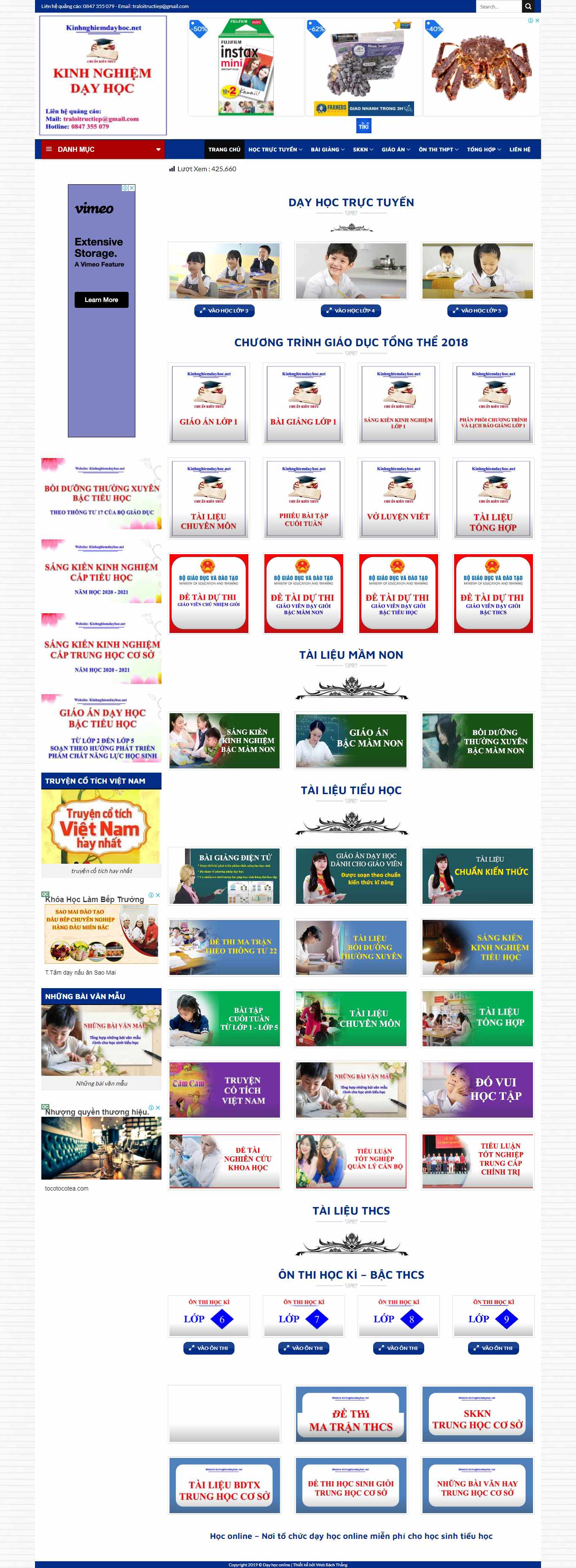 Thiết kế Website web khóa học online - kinhnghiemdayhocnet