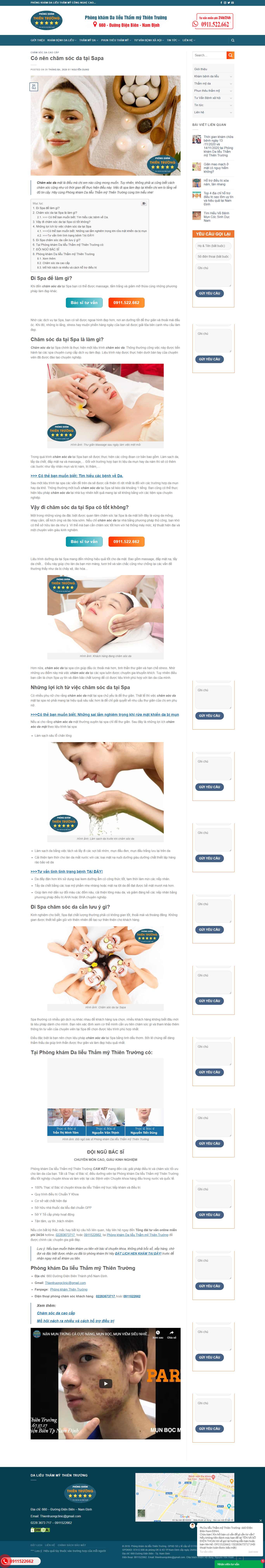 Thiết kế Website web spa làm đẹp - dalieuthientruongvn
