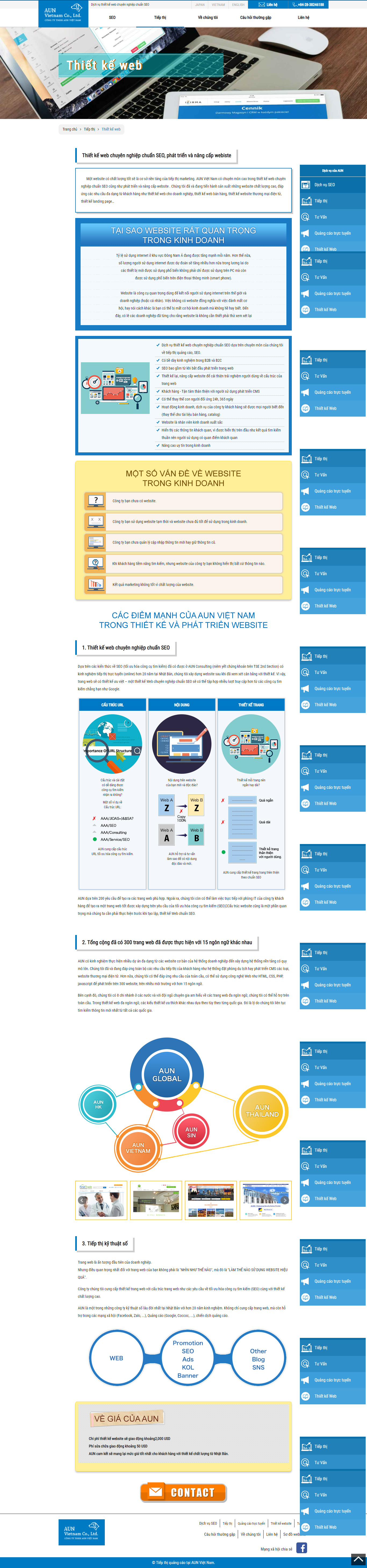 Thiết kế Website Web tư vấn - aun-vietnamcomvn