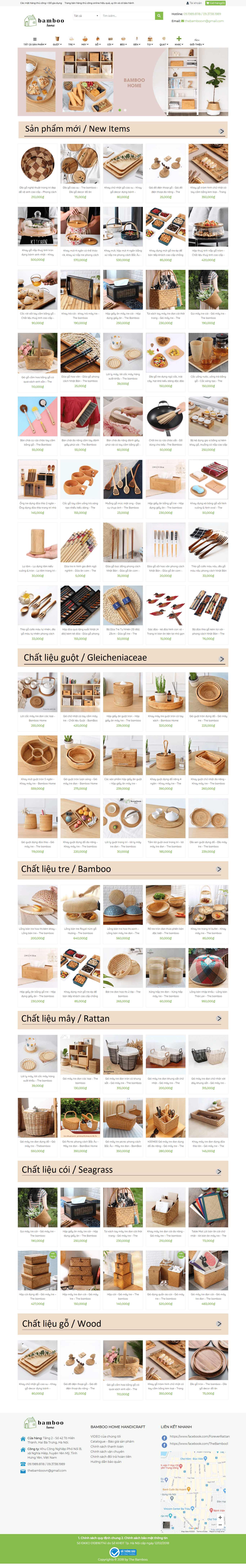 Thiết kế Website web mây tre đan - thebamboo.vn