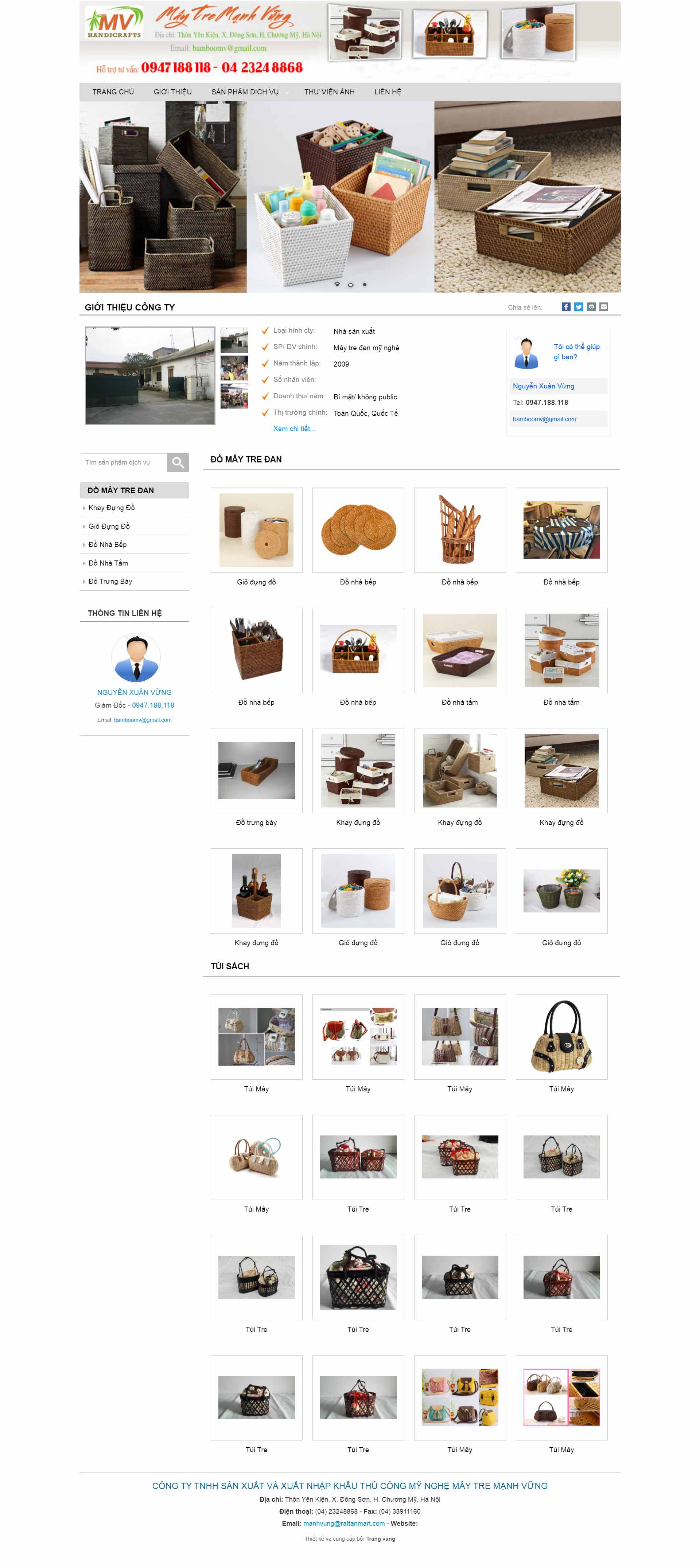 Thiết kế Website web mây tre đan - rattanmartbizzvn