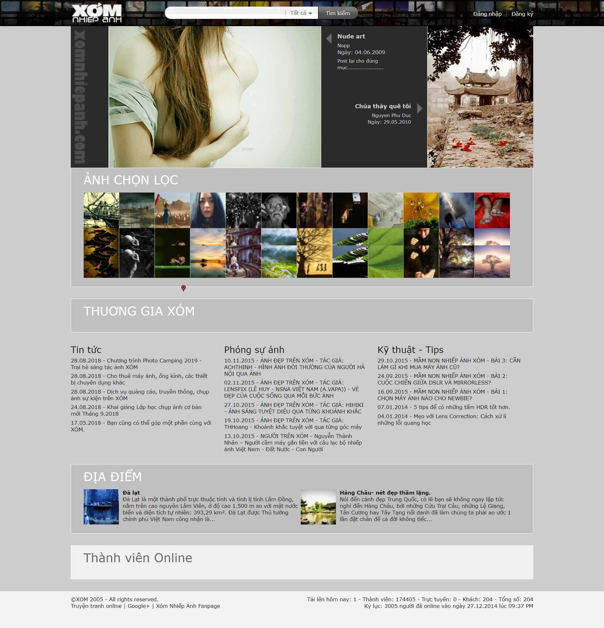 Thiết kế Website web nhiếp ảnh gia - xomnhiepanhcom