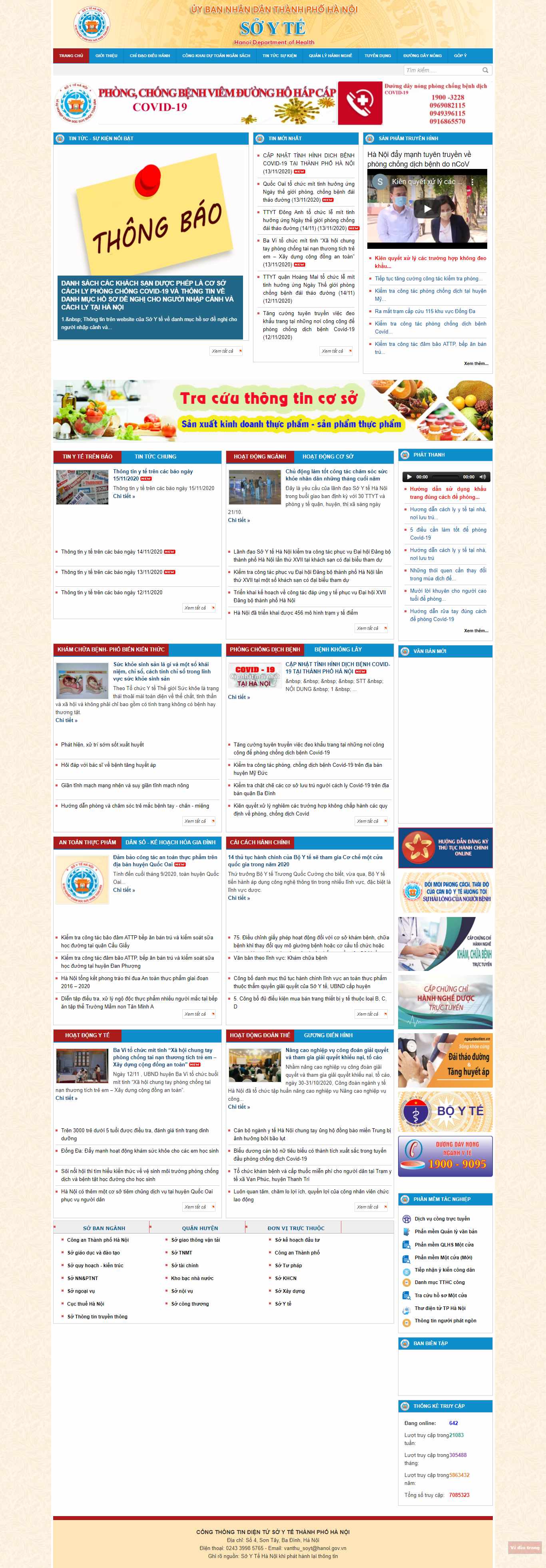 Thiết kế Website Web y tế - soytehanoigovvn