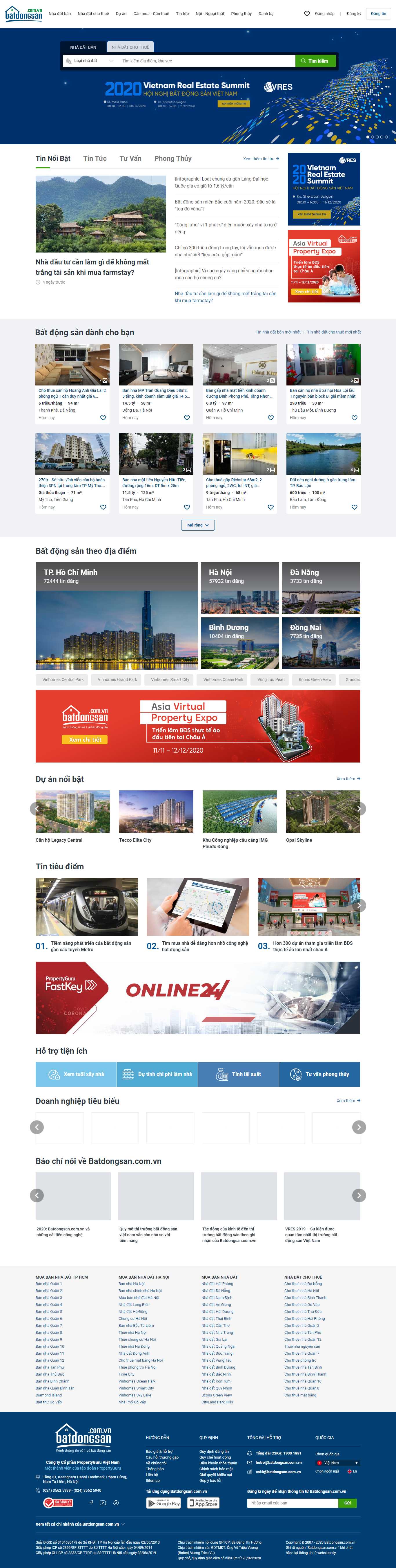 Thiết kế Website web mua bán căn hộ - batdongsancomvn
