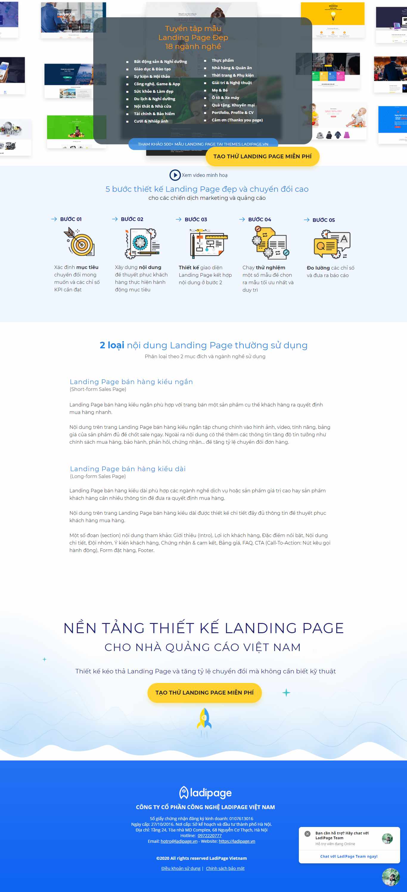 Thiết kế Website Web landing page - landingpagevn