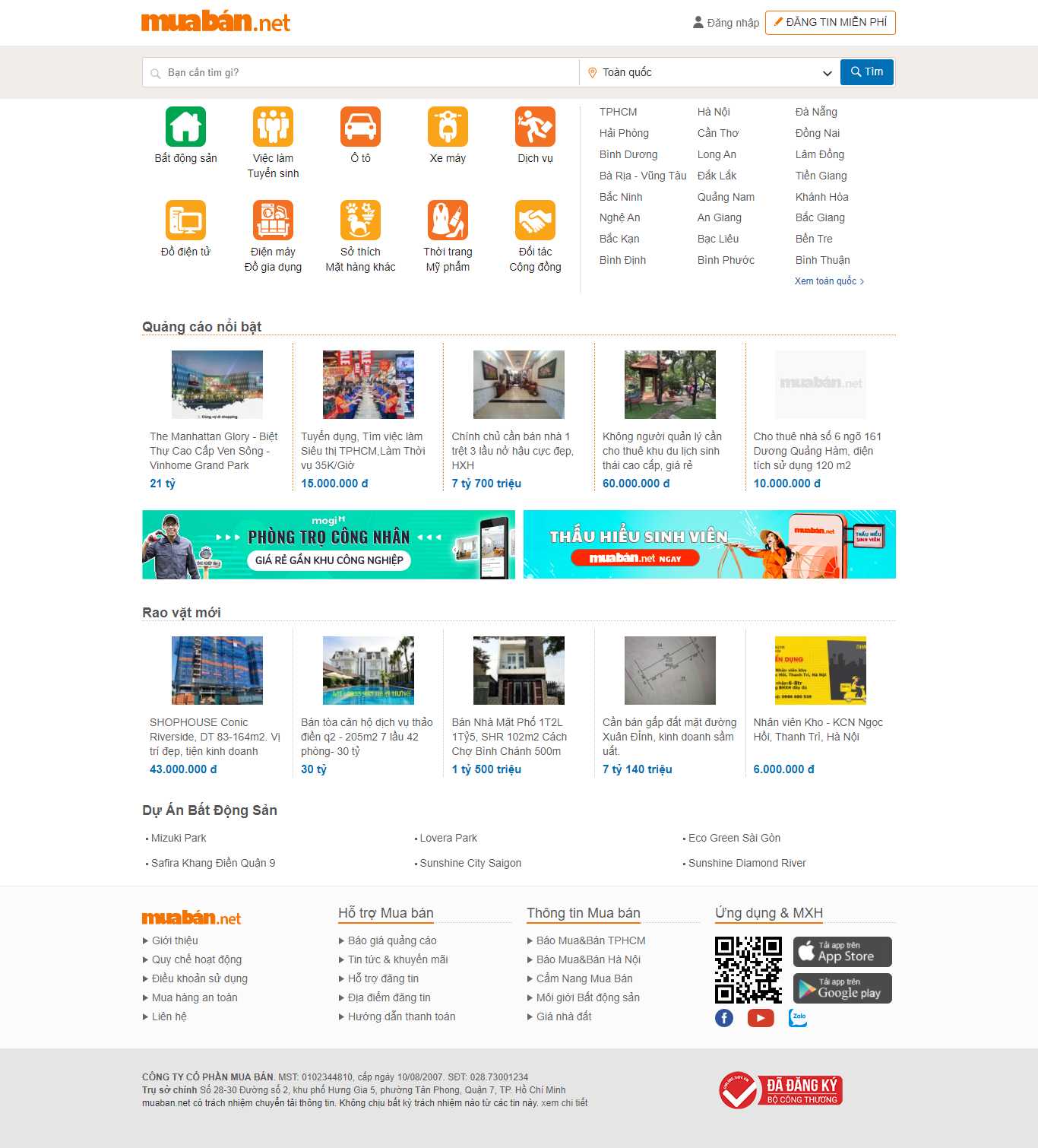 Thiết kế Website web mua bán căn hộ - muabannet