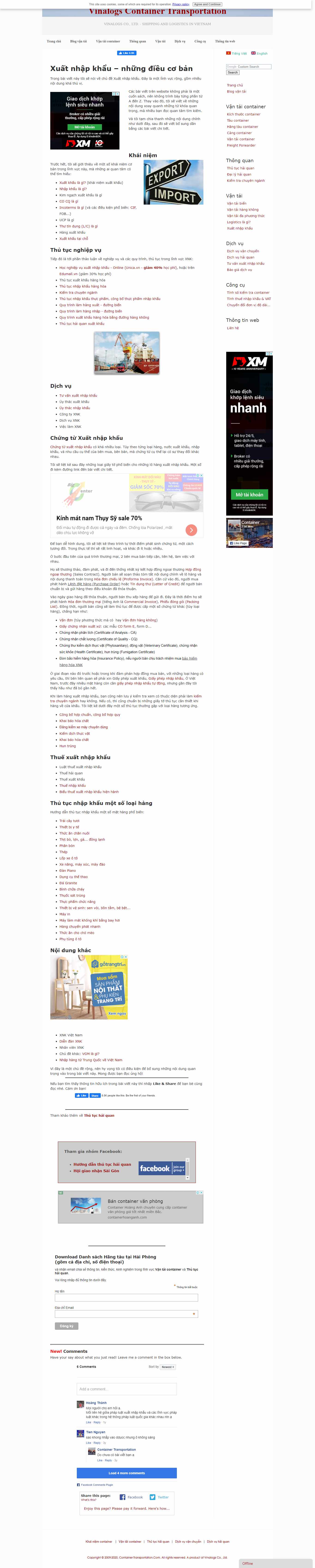 [nhapkhautrungquoc] Thiết kế Website Web xuất nhập khẩu - wwwcontainer-transportationcom