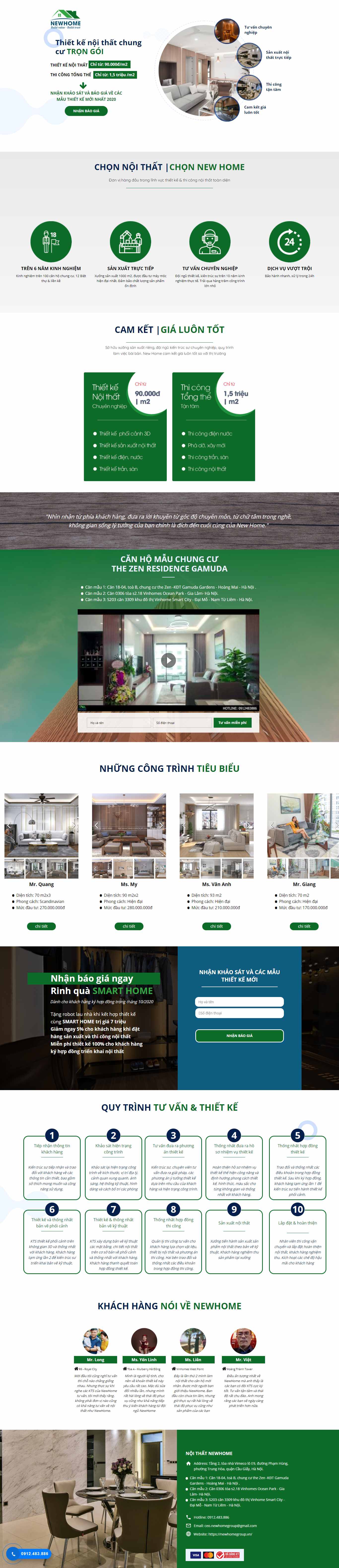 Thiết kế Website Web đồ nội thật - uudainewhomegroupvn
