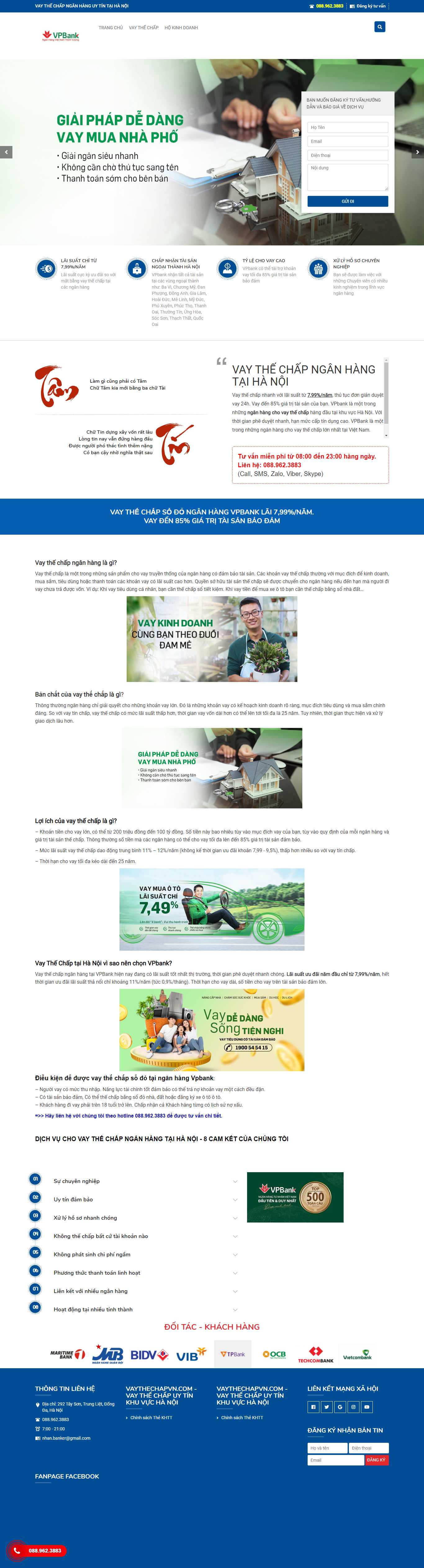 Thiết kế Website web ngân hàng - vaythechapvncom