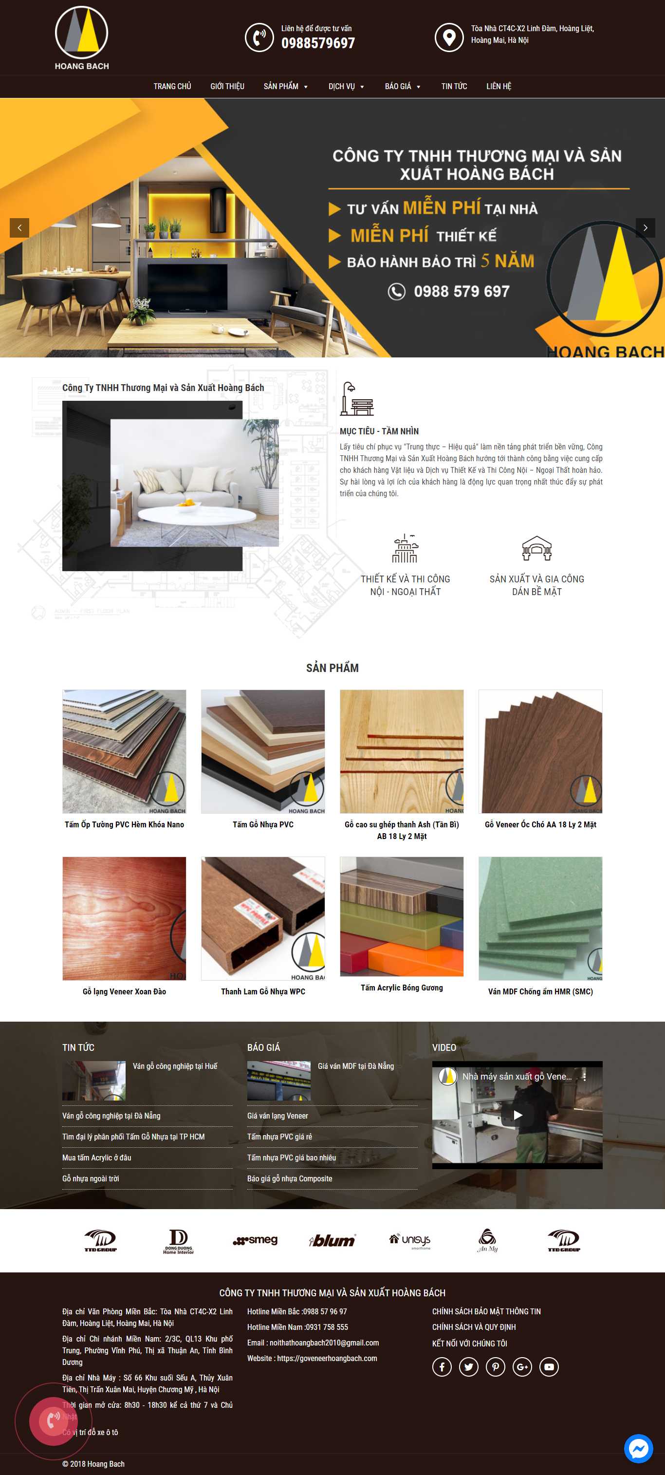 [thicongnoithat] Thiết kế Website web ngoại thất - goveneerhoangbachcom