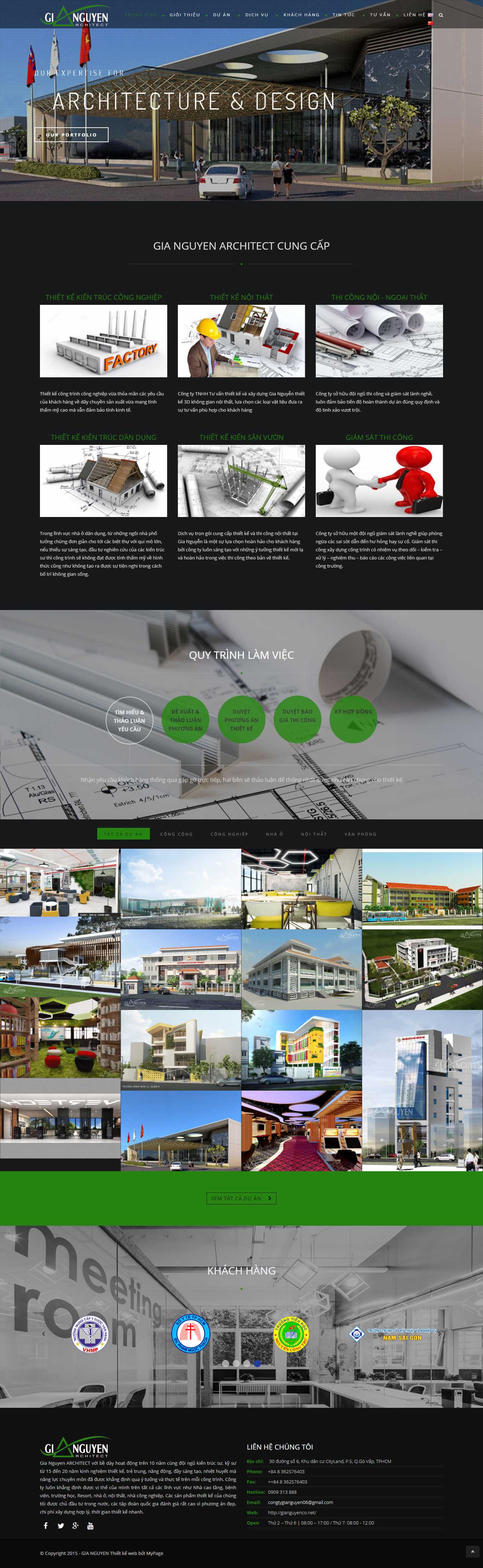 [thicongnoithat] Thiết kế Website web ngoại thất - gianguyenconet