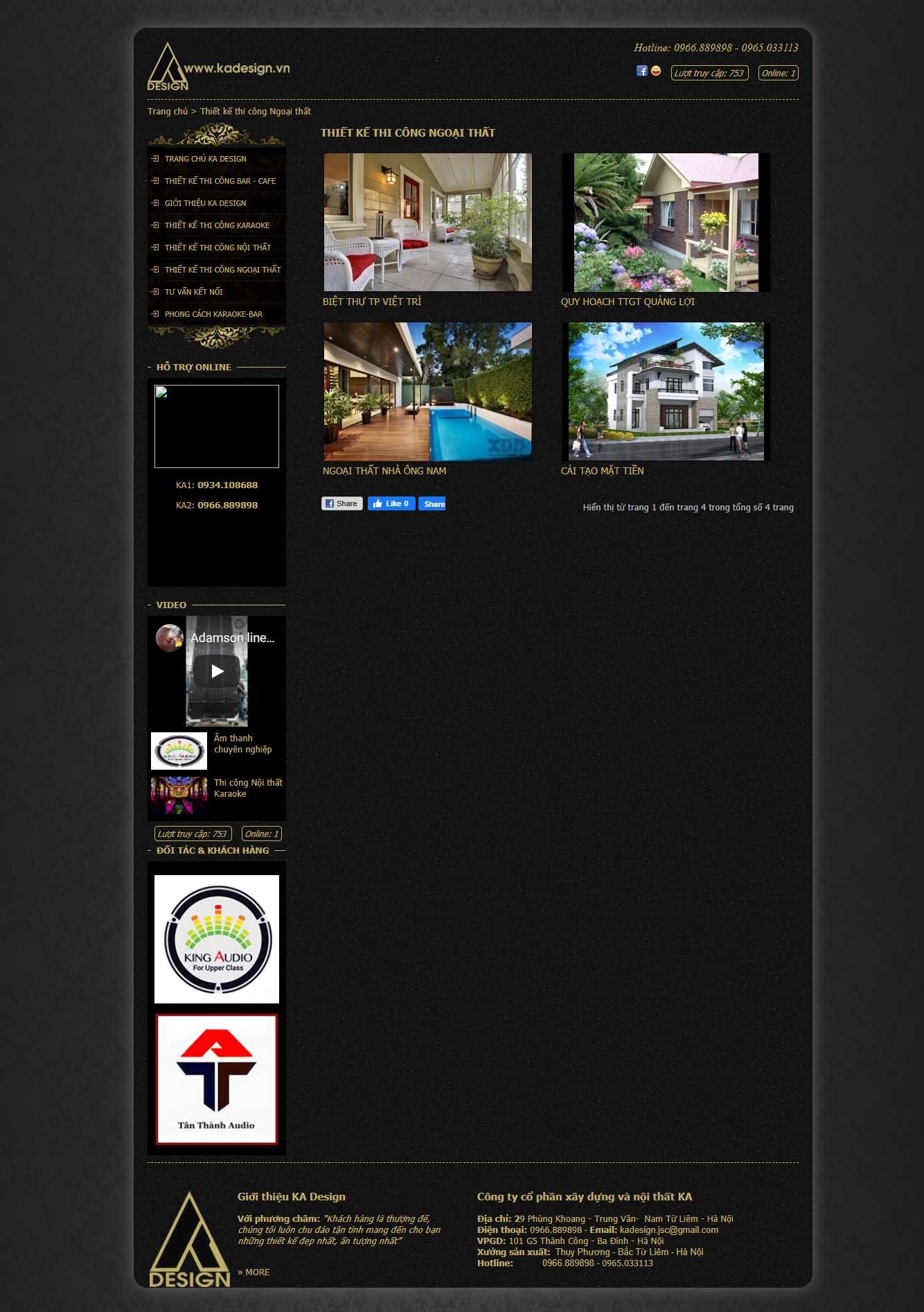 [thicongnoithat] Thiết kế Website web ngoại thất - kadesignvn