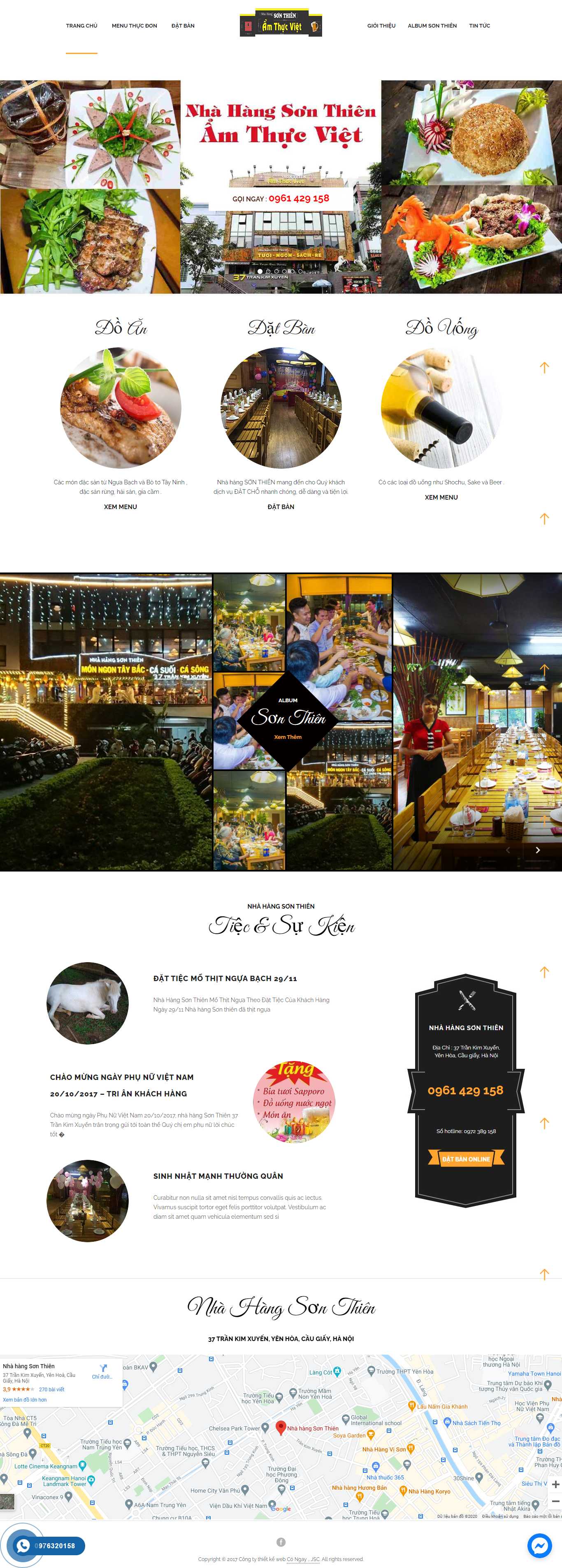 Thiết kế Website web nhà hàng lẩu nướng - nhahangsonthiencom