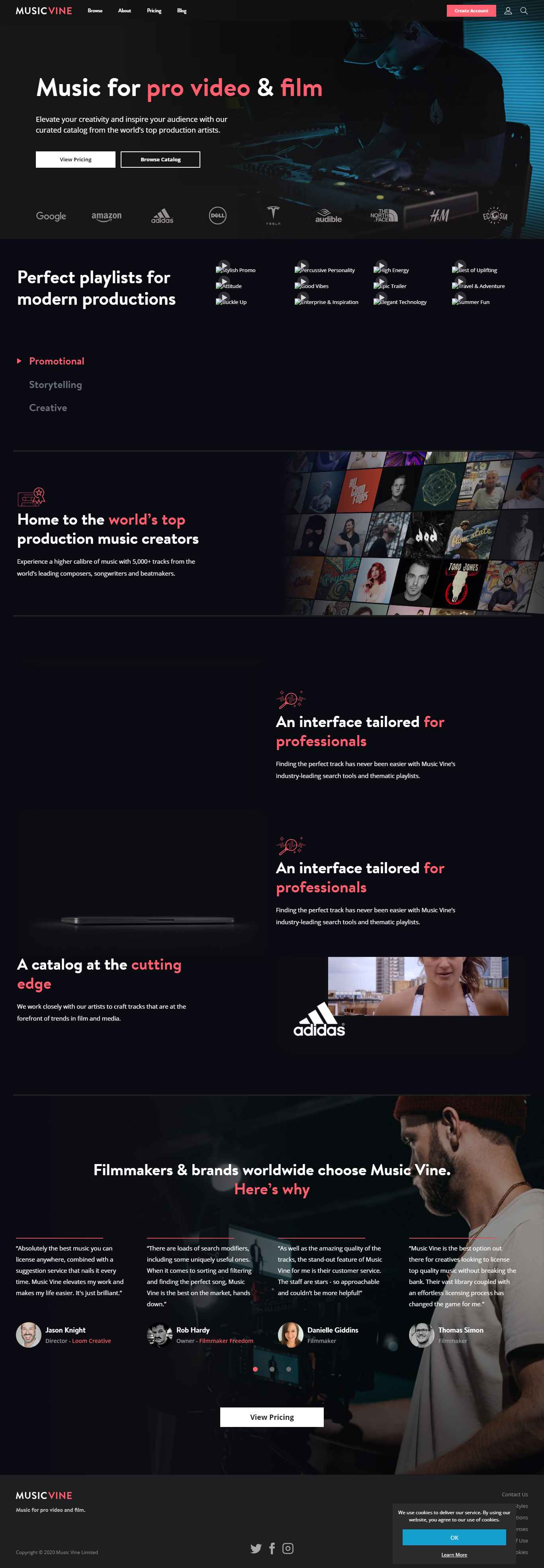 Thiết kế Website web nhạc sĩ - musicvinecom