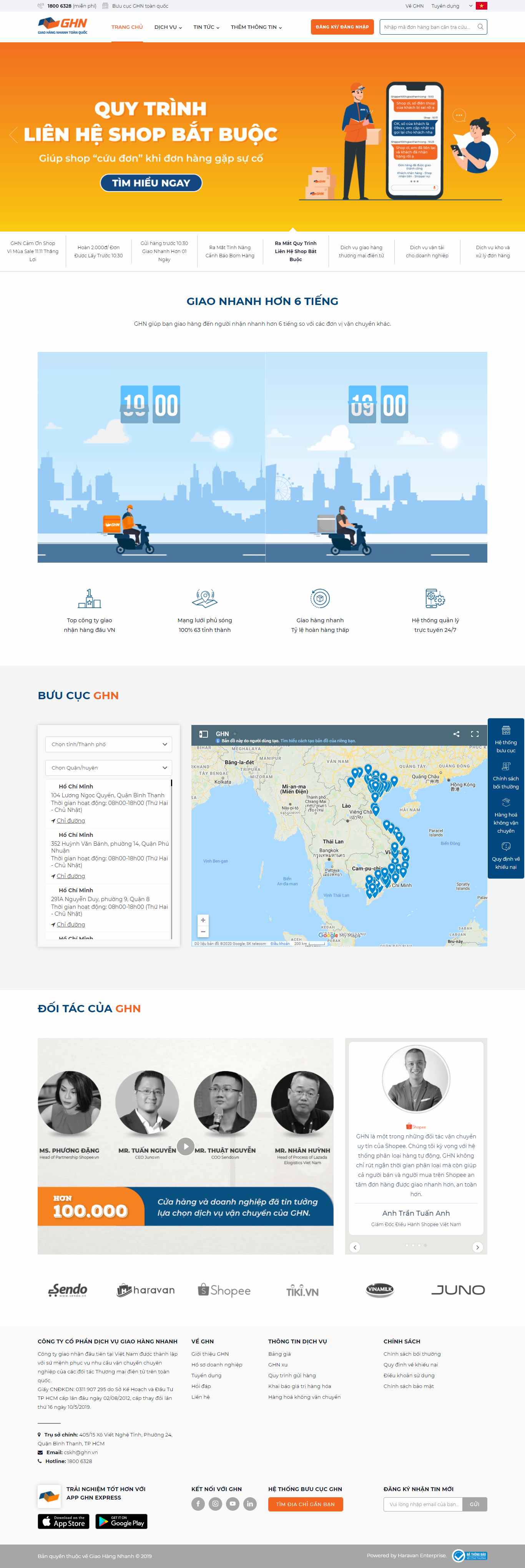 Thiết kế Website Web giao hàng - ghnvn
