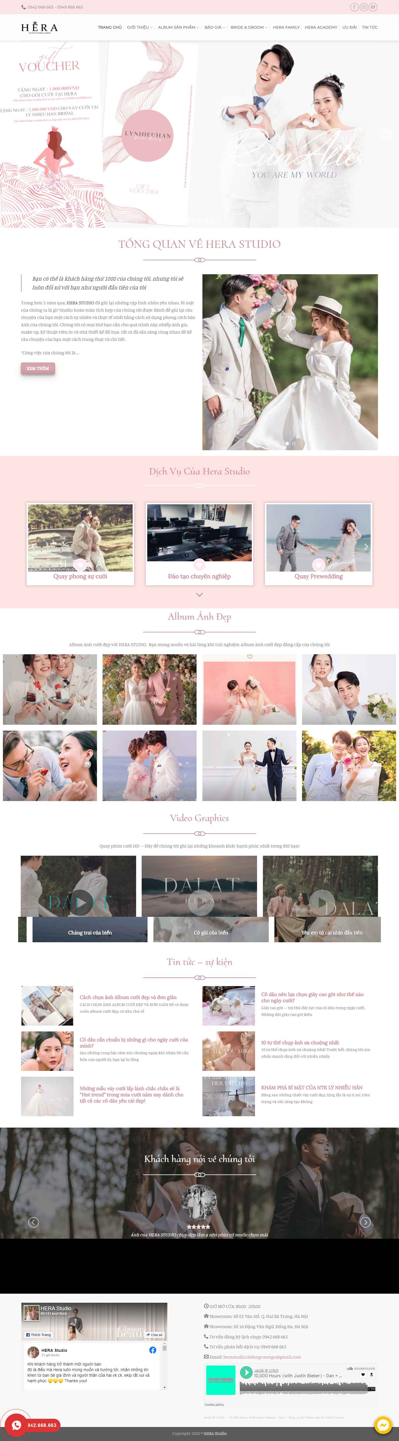 Thiết kế Website web nhiếp ảnh gia - herastudiovn