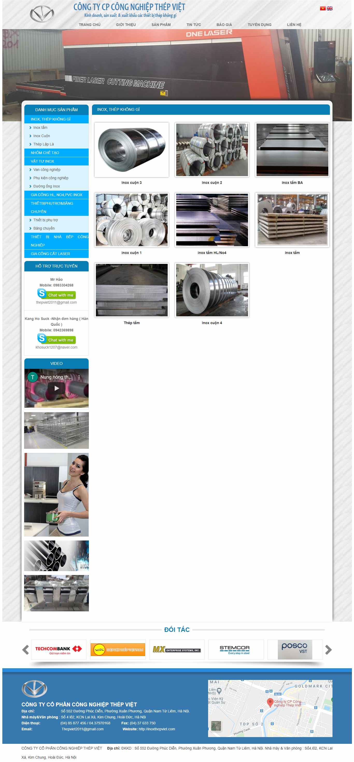 Thiết kế Website Web inox - inoxthepvietcom