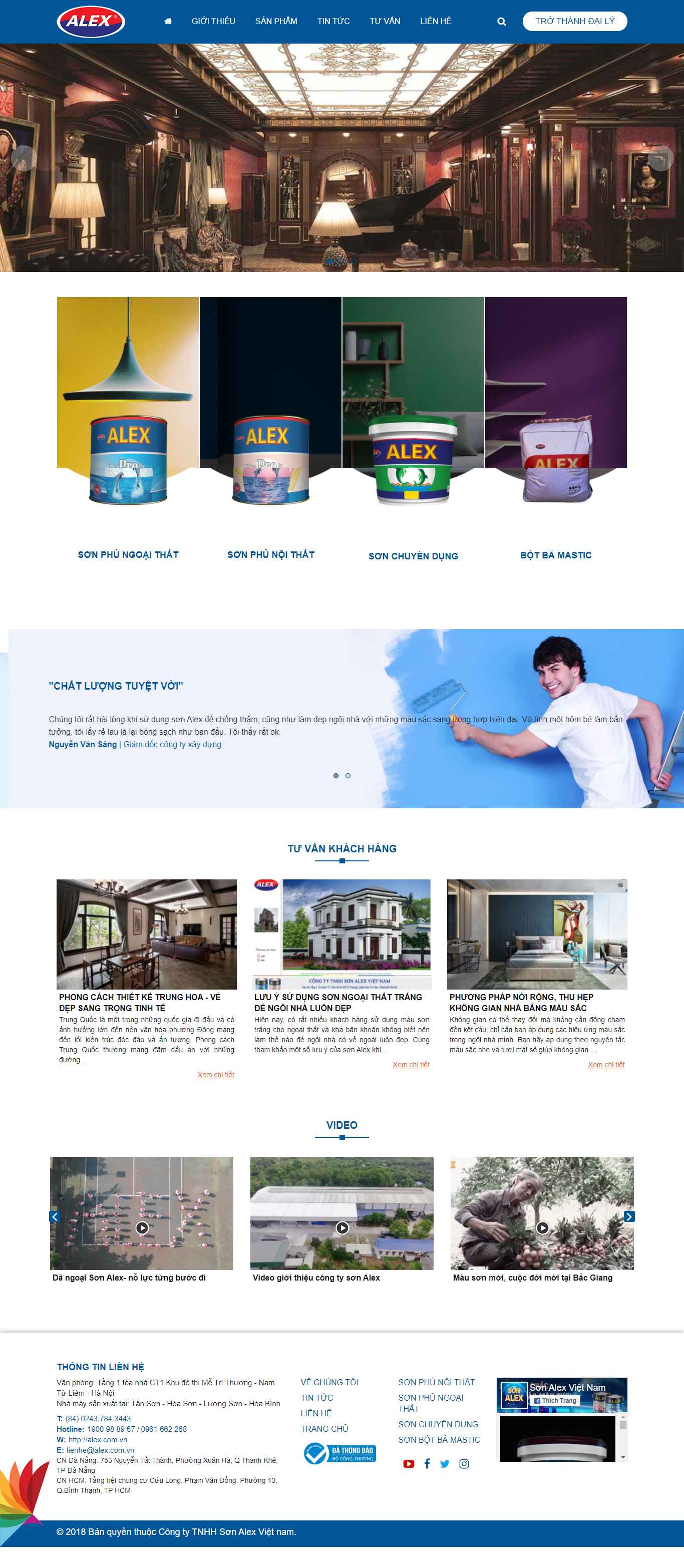 Thiết kế Website web phân phối sản phẩm - alexcomvn