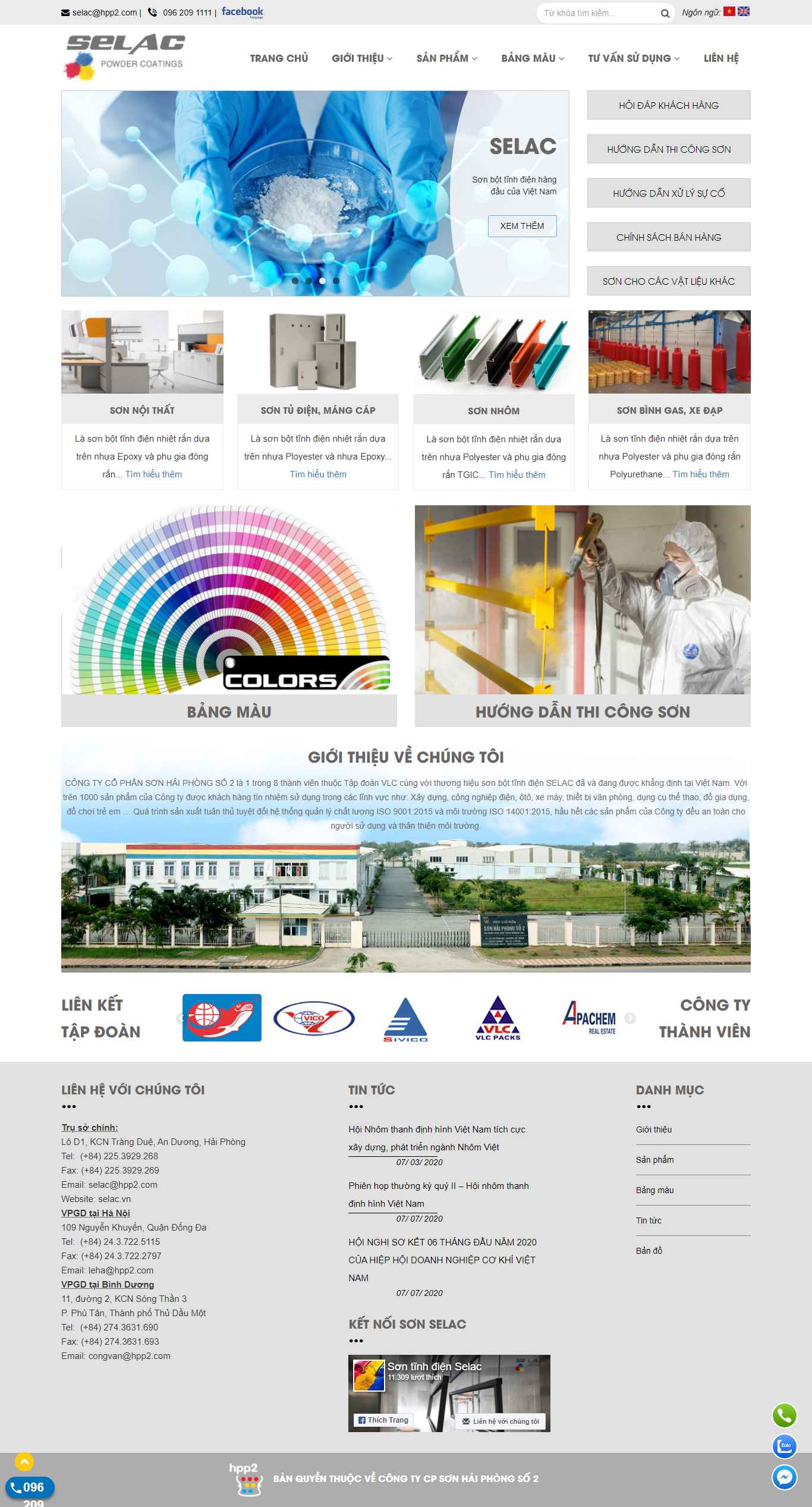 Thiết kế Website web phân phối sản phẩm - wwwselacvn