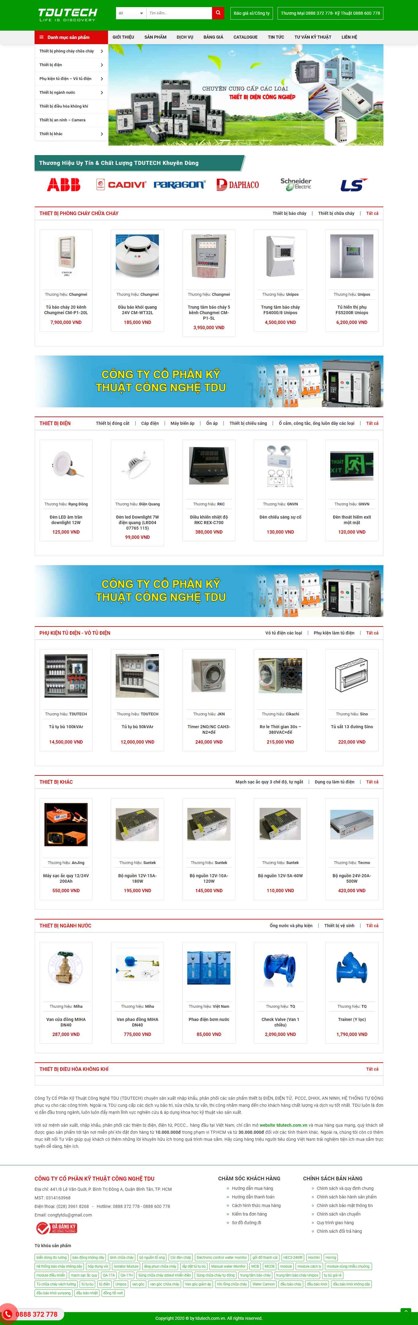 Thiết kế Website web phòng cháy - tdutechcomvn