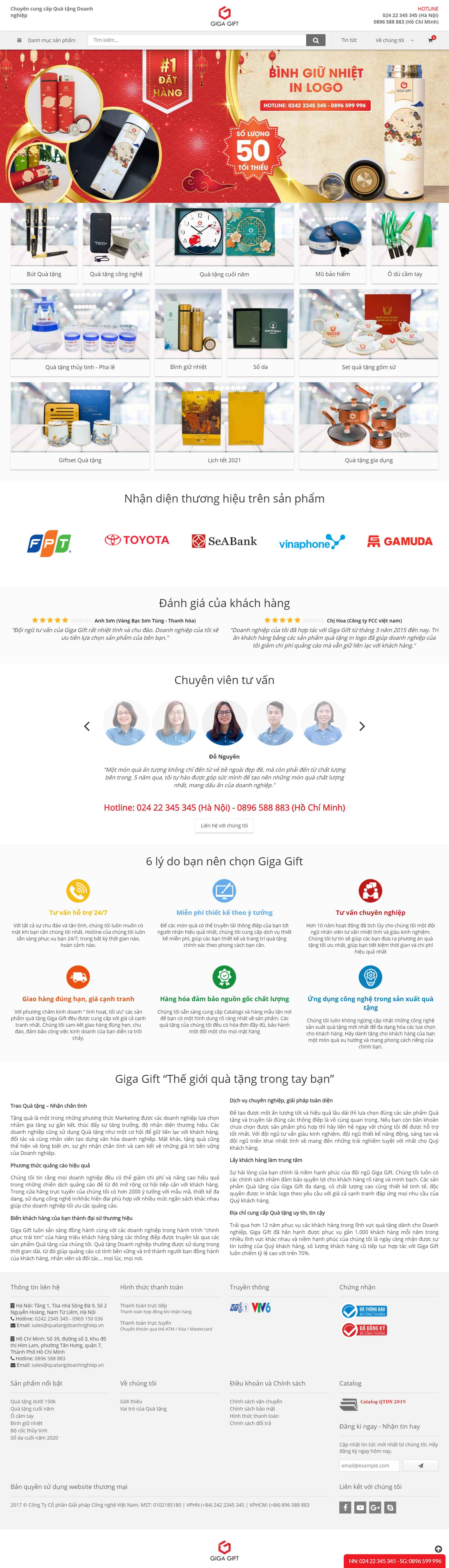 Thiết kế Website web quà tặng doanh nghiệp - quatangdoanhnghiepvn