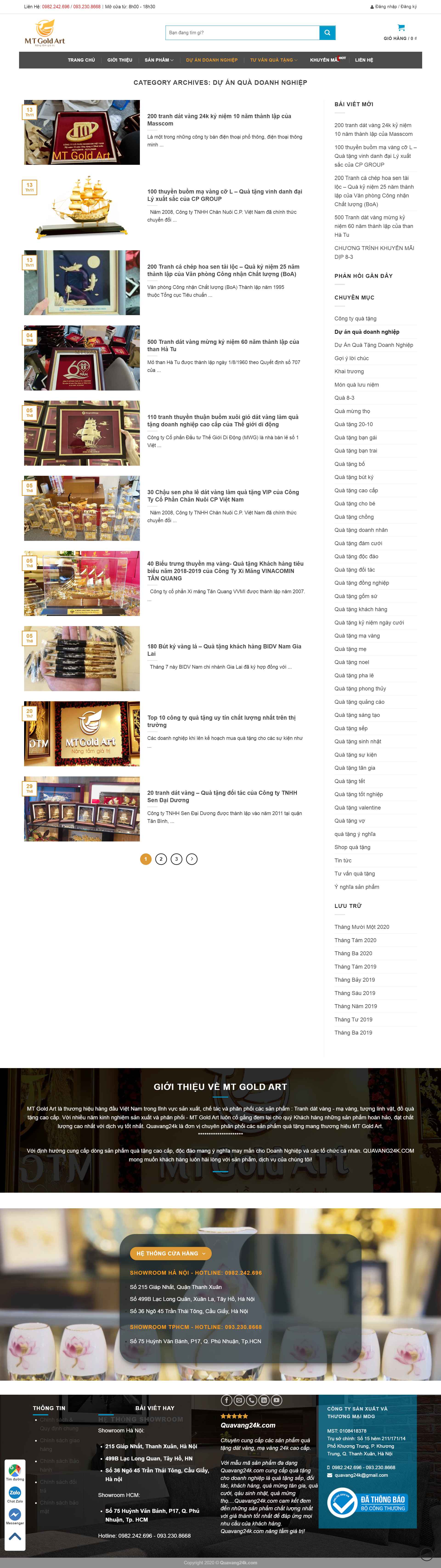 Thiết kế Website web quà tặng doanh nghiệp - quavang24kcom