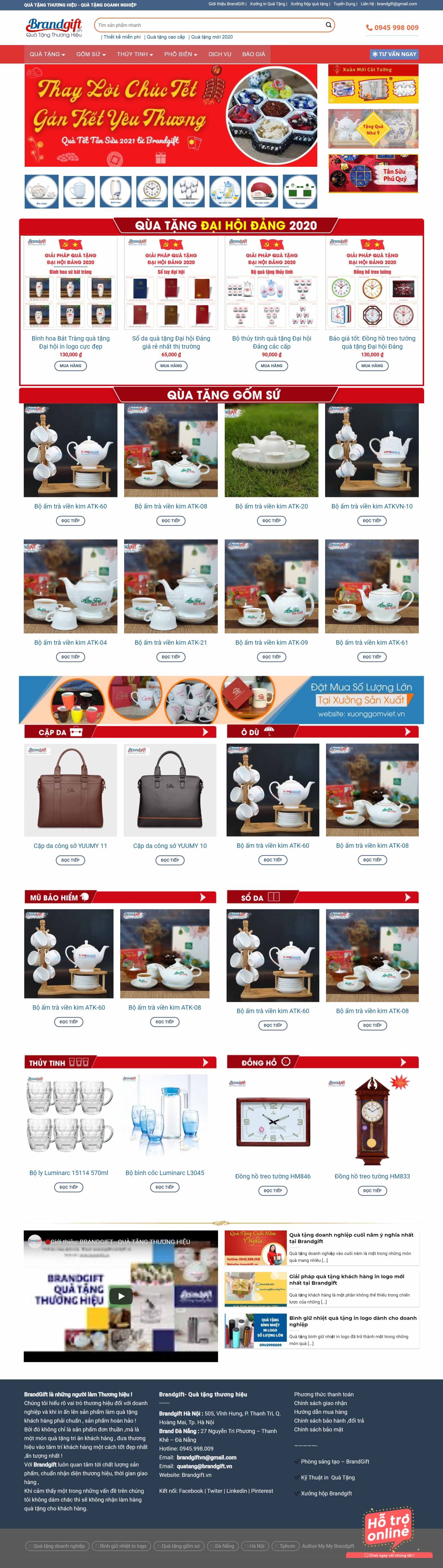 Thiết kế Website web quà tặng doanh nghiệp - brandgiftvn