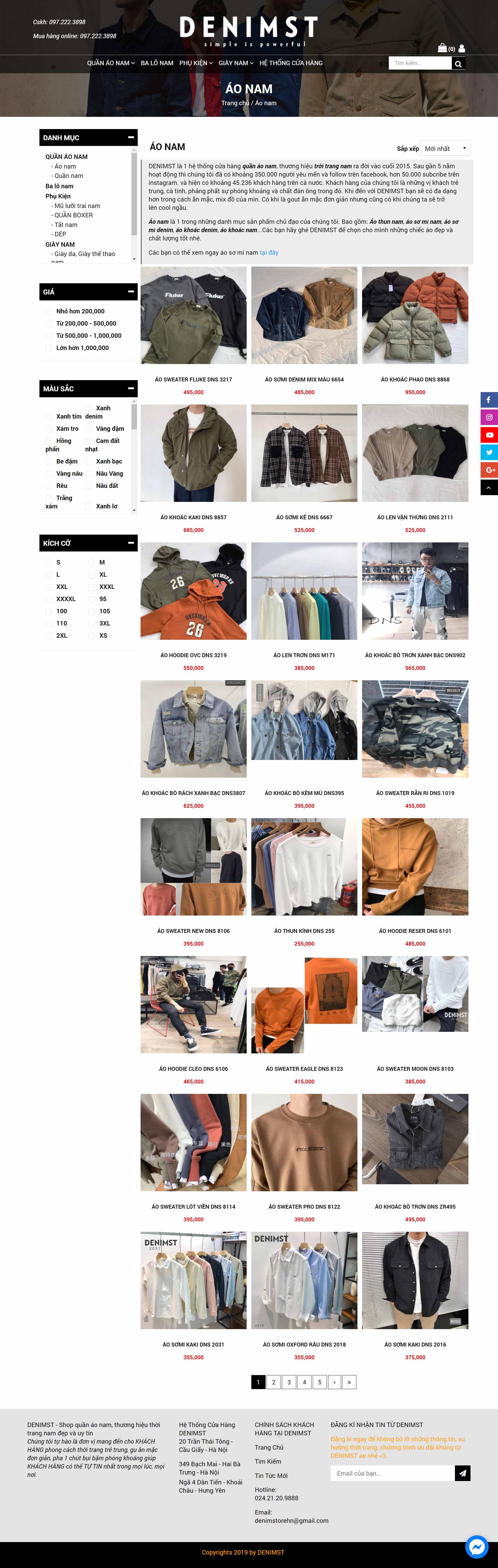 Thiết kế Website web quần áo - denimstcom