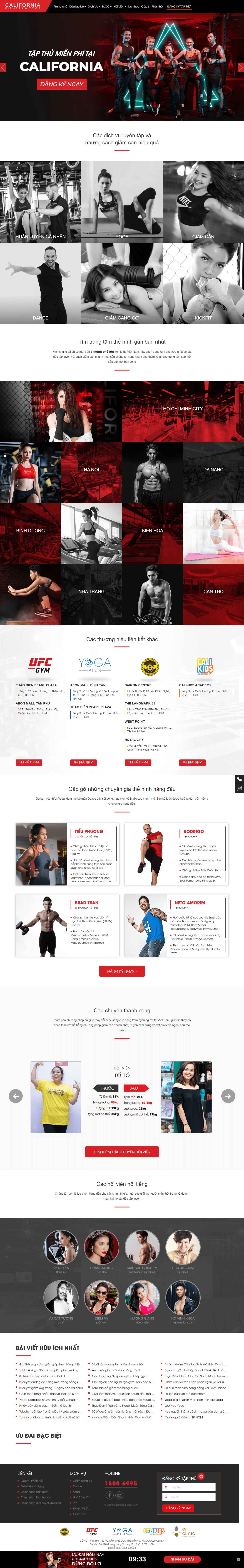 Thiết kế Website web phòng tập yoga - wwwcfyccomvn