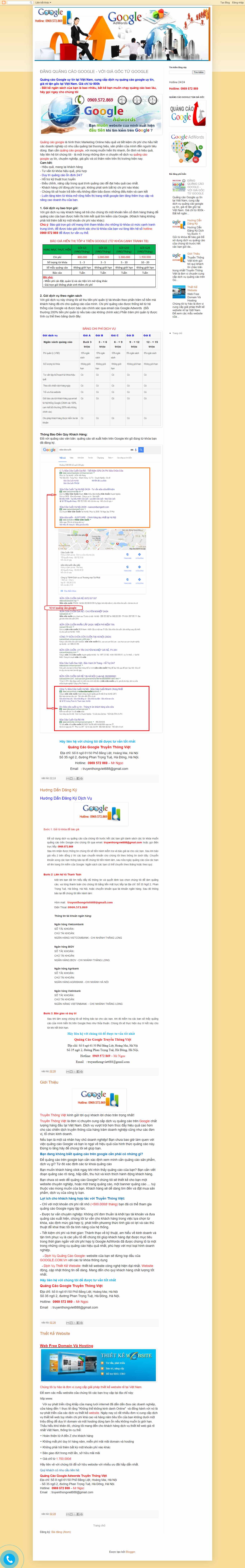 Thiết kế Website web quảng cáo online - wwwdailyquangcaogooglecom