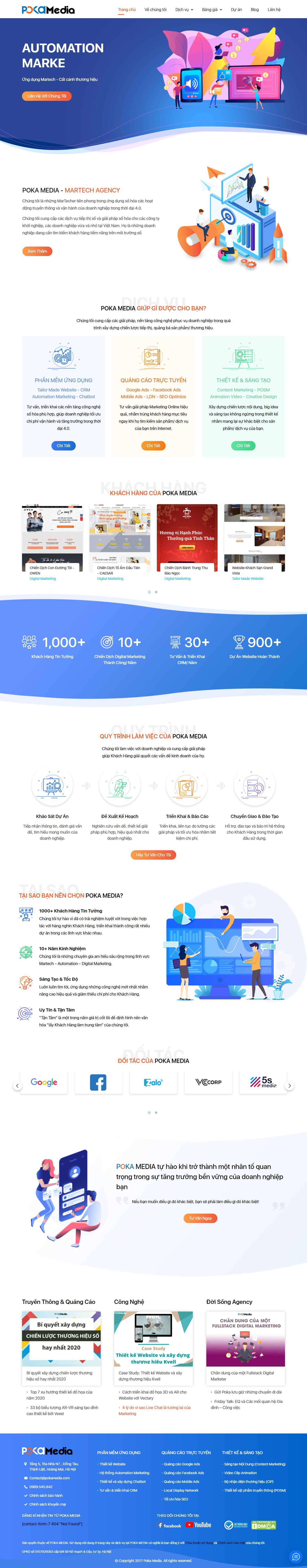 Thiết kế Website web quảng cáo online - pokamediacom