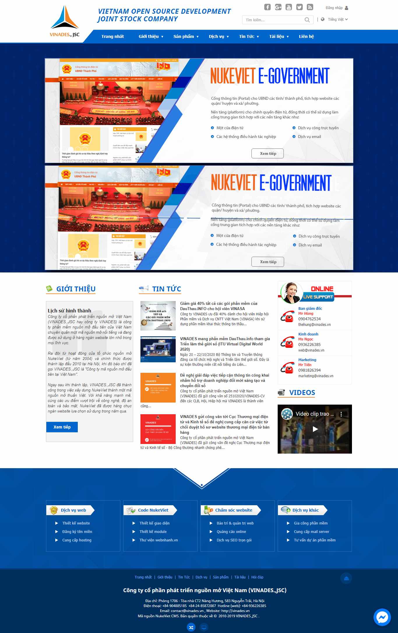 Thiết kế Website web quảng cáo trực tuyến - vinadesvn