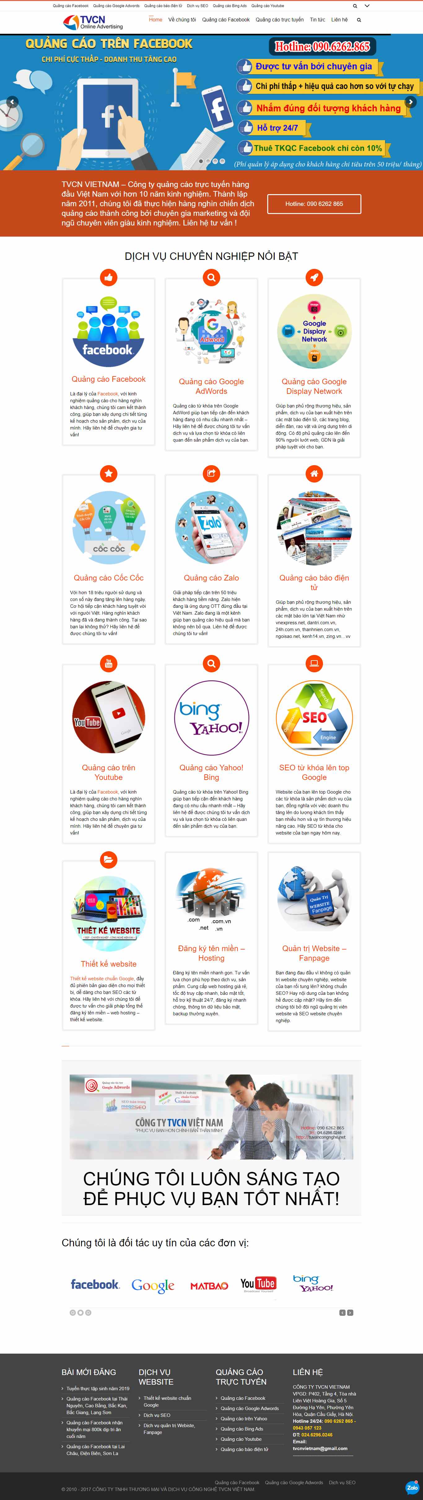 Thiết kế Website web quảng cáo trực tuyến - quangcaohieuquanet