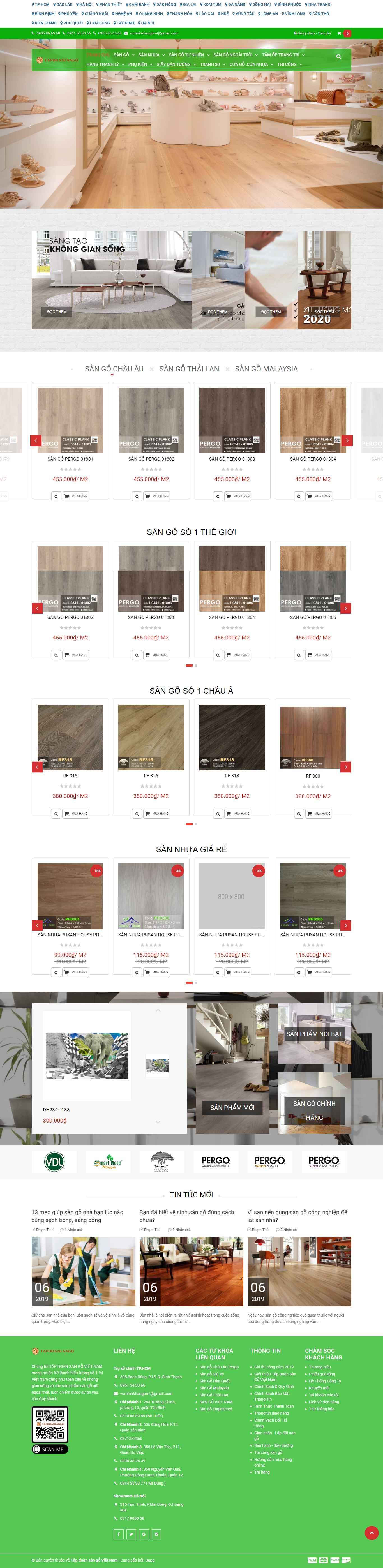 Thiết kế Website web sàn gỗ - tapdoansangocom