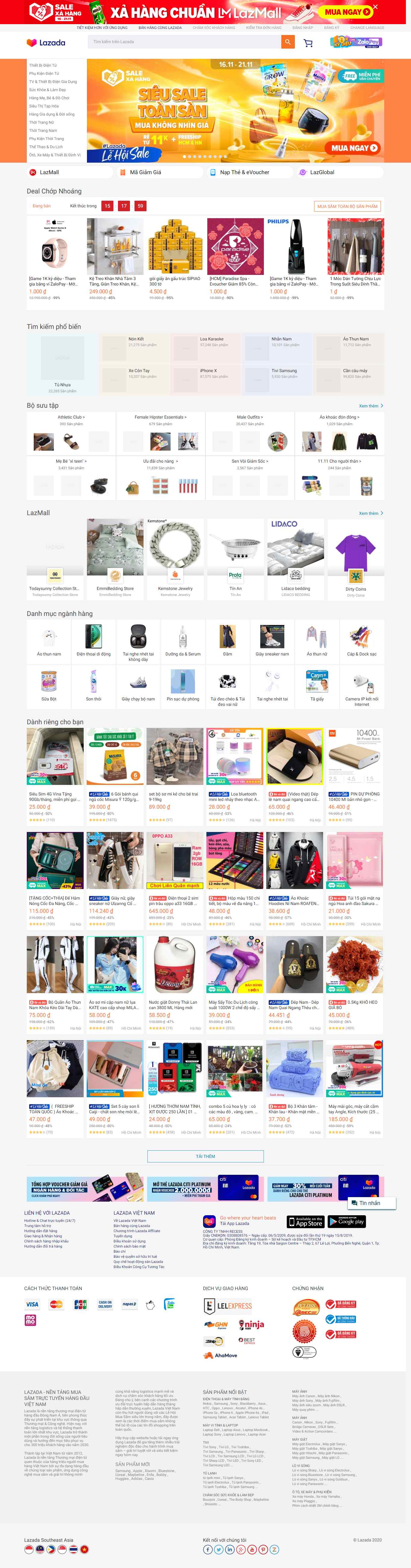 Thiết kế Website web sàn thương mại điện tử - wwwlazadavn