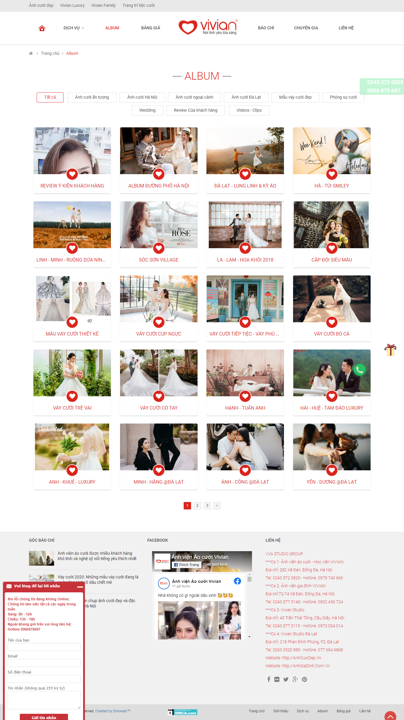 Thiết kế Website web studio ảnh cưới - anhcuoidepvn