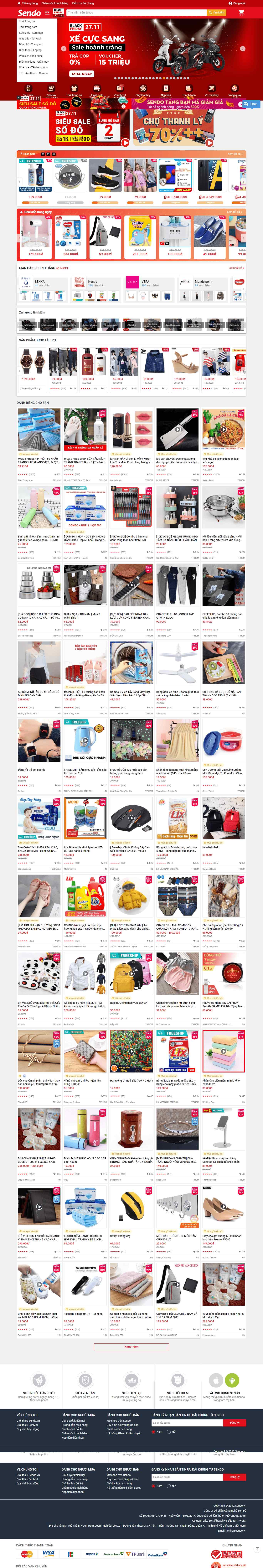 Thiết kế Website web sàn thương mại điện tử - wwwsendovn