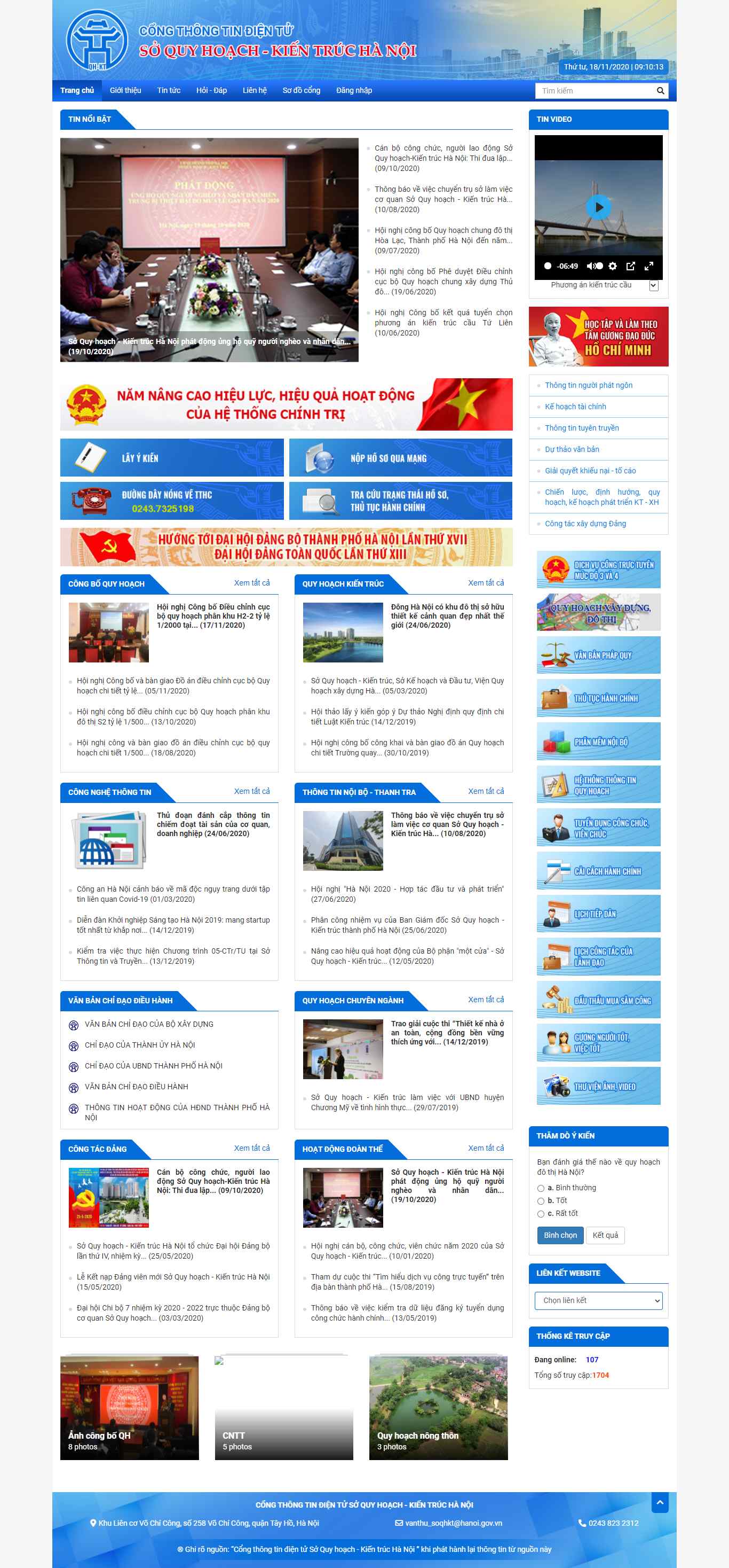 Thiết kế Website web sở ban nghành - qhkthanoigovvn