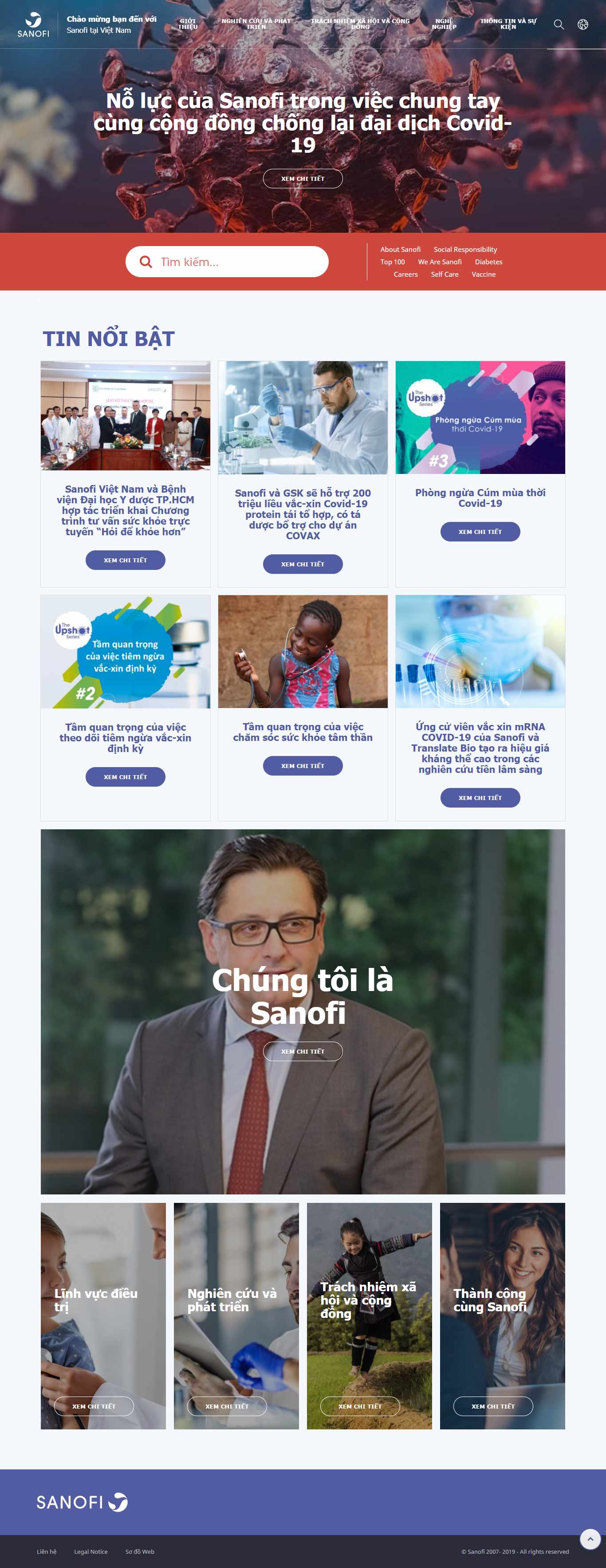 Thiết kế Website web từ thiện - wwwsanoficomvn