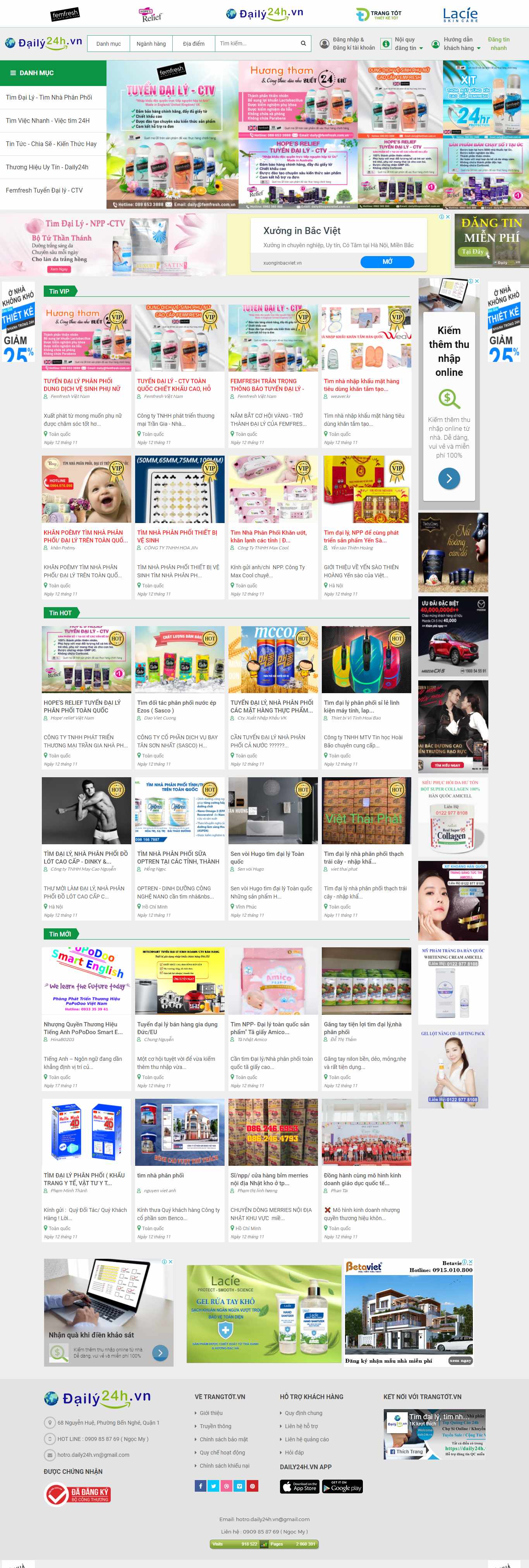 Thiết kế Website web tìm đối tác - wwwdaily24hvn