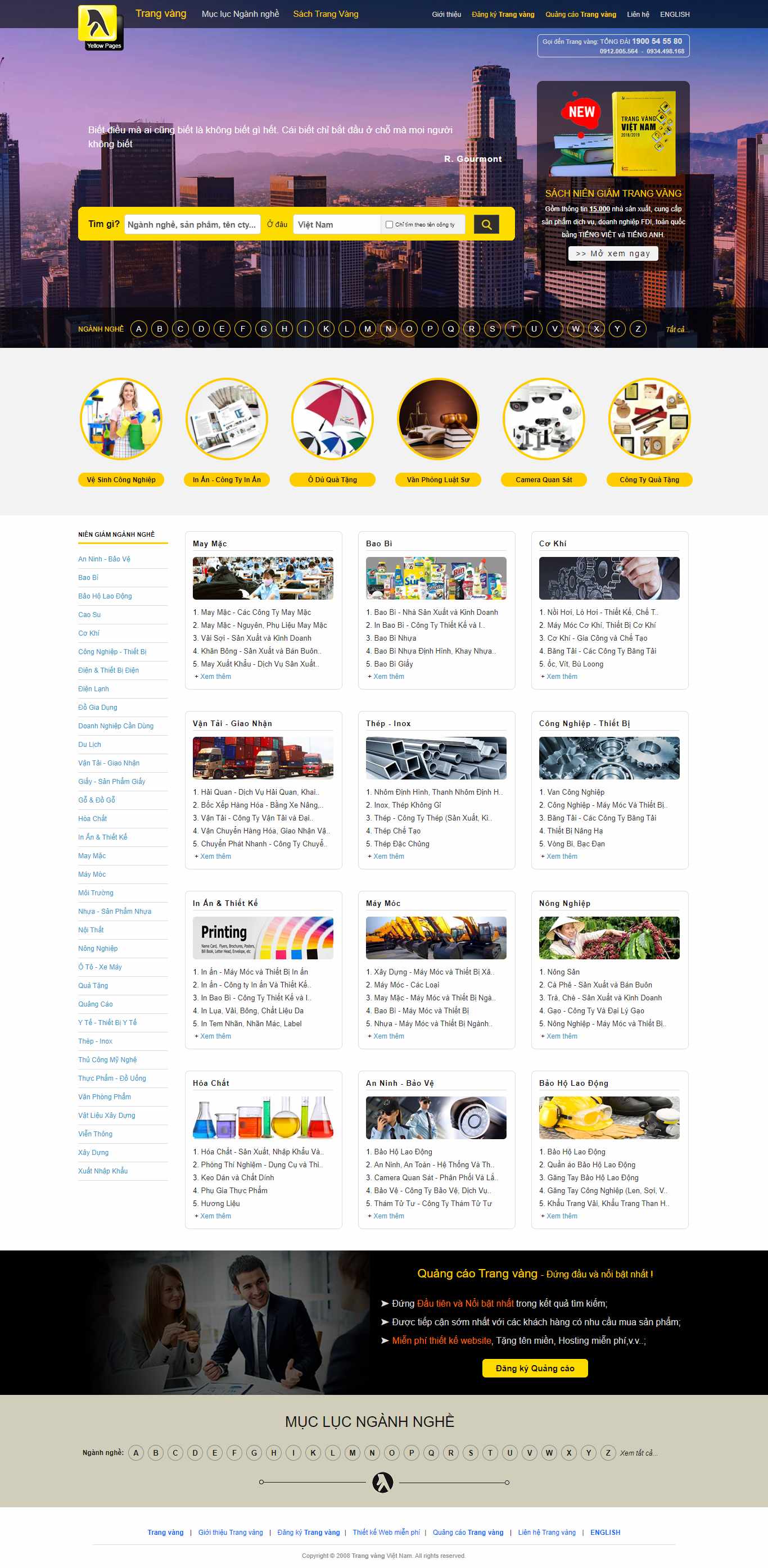 Thiết kế Website web tập đoàn - tổng công ty - wwwyellowpagesvnnvn