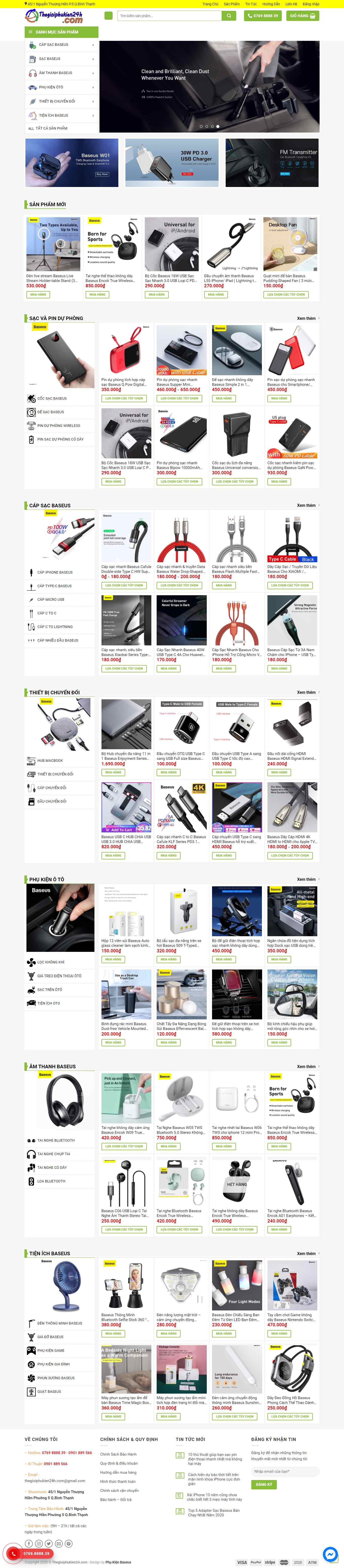Thiết kế Website web sạc dự phòng - thegioiphukien24hcom