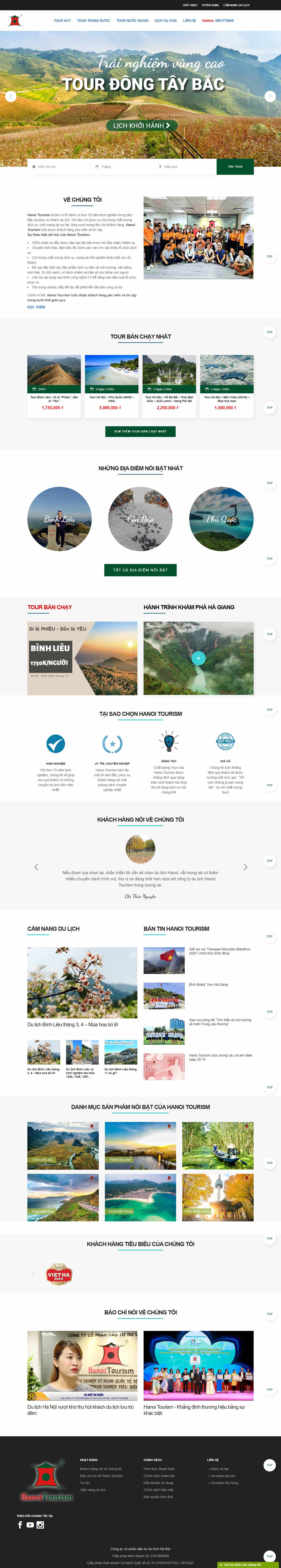 Thiết kế Website web tập đoàn - tổng công ty - dulichhanoivn
