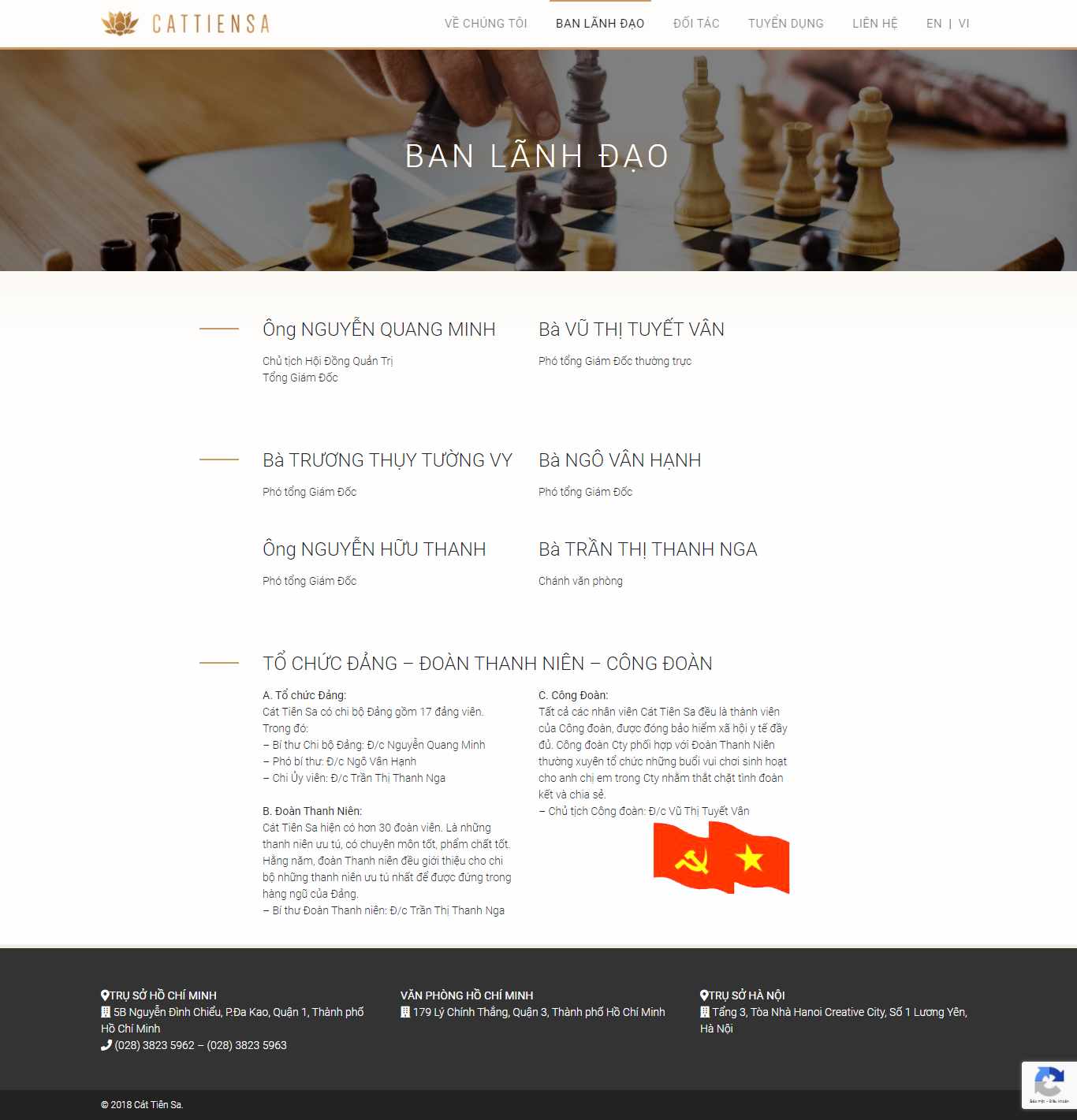 Thiết kế Website web tập đoàn - tổng công ty - cattiensacom