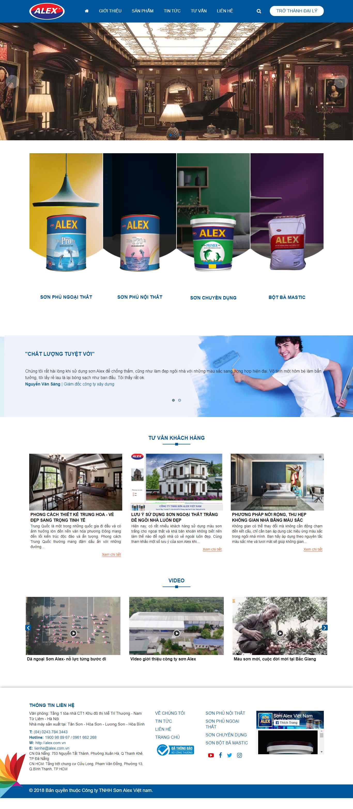 [kccpaint] Thiết kế Website web sơn ngoại thất - alexcomvn